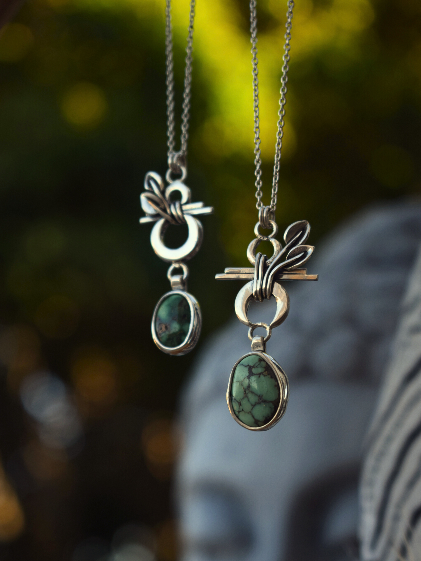 Sonoran Turquoise Prayer Stone Necklace