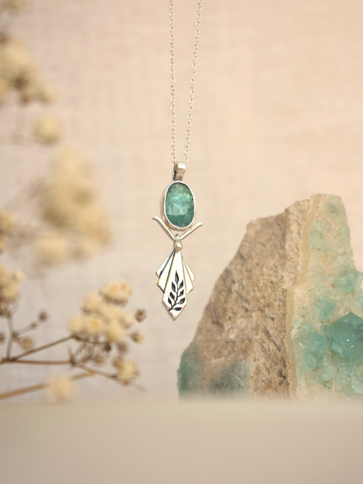 Lyra Necklace - Green Kyanite