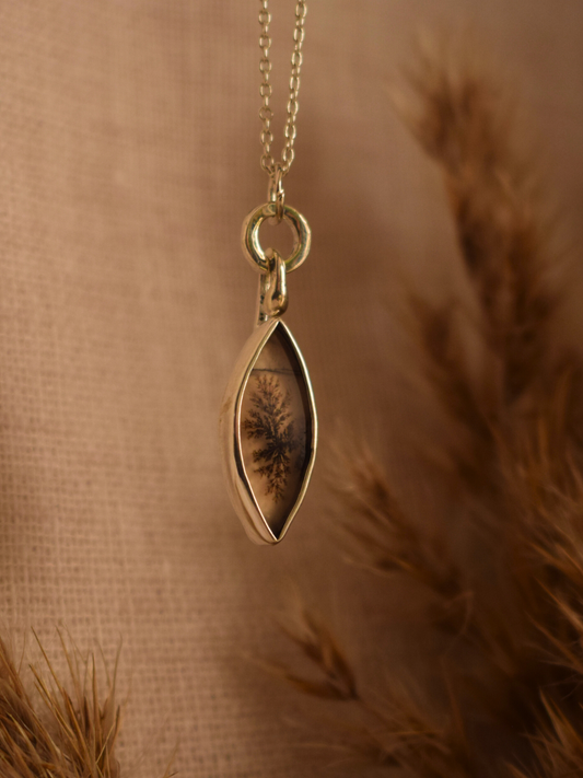 Sol Seed Necklace - Dendritic Agate 2