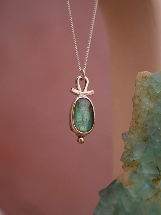 The True North Necklace | Emerald Green Kyanite