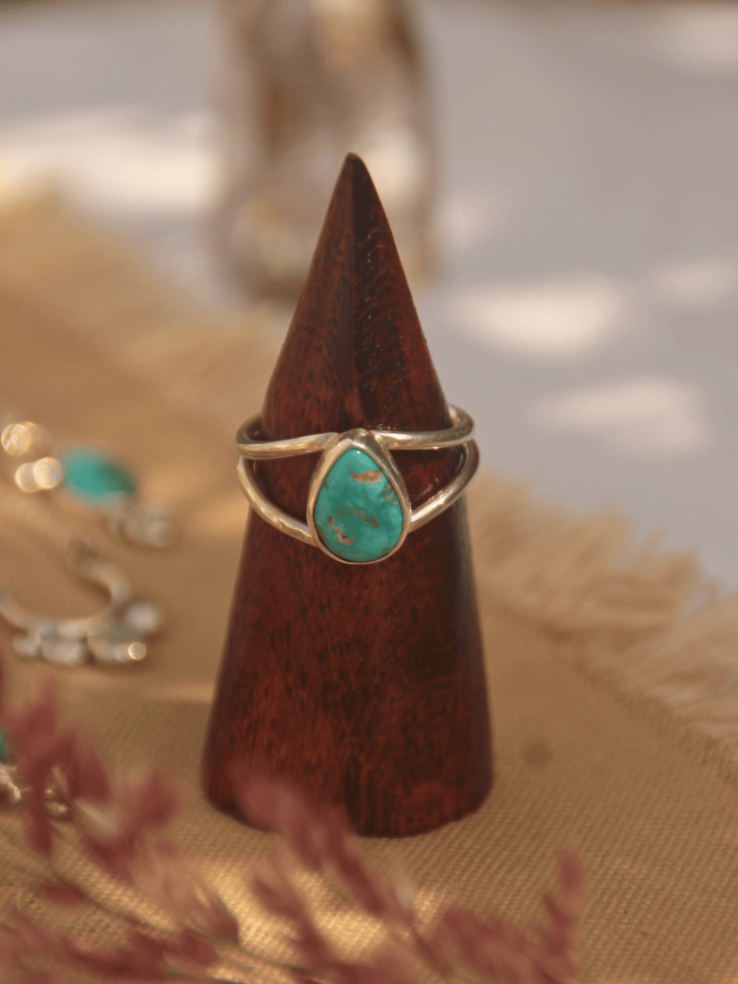 Double Banded Turquoise Ring