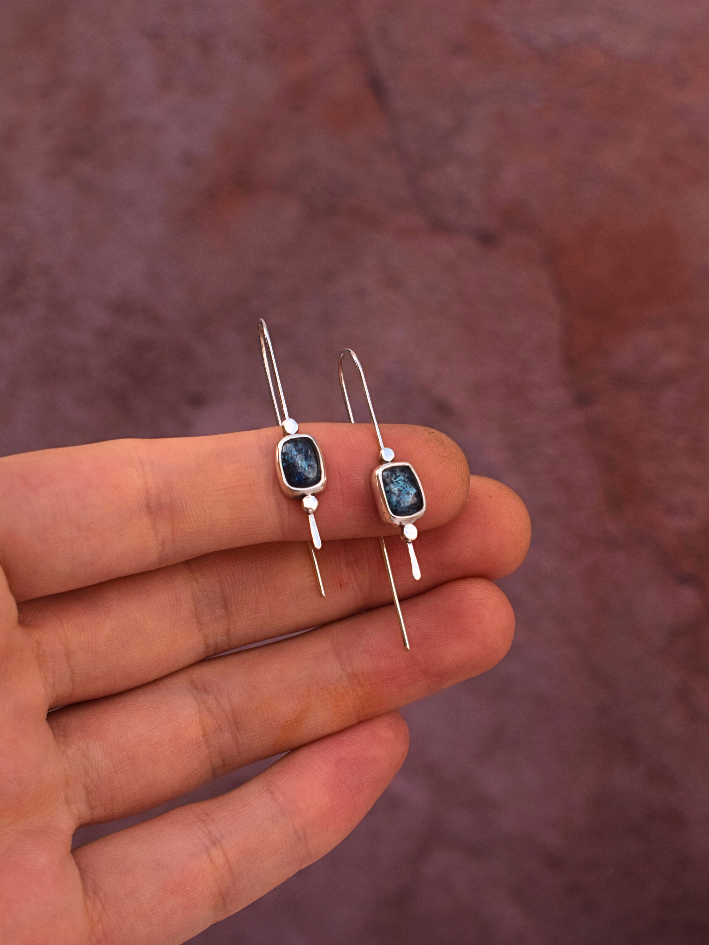 Oracle Drop Earrings - Teal Kyanite