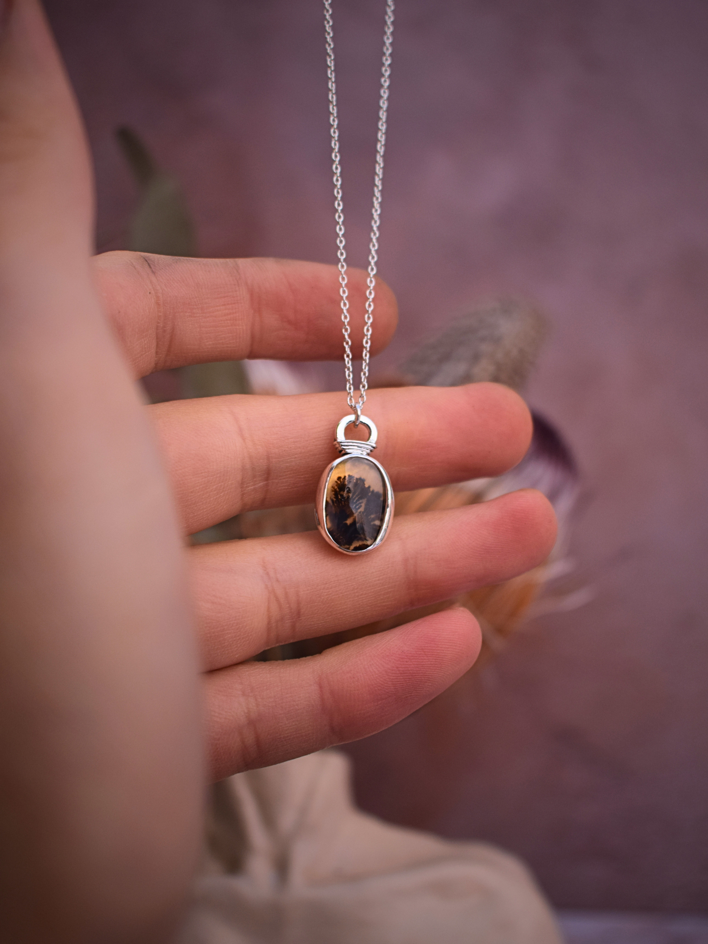 Vessel Necklace | Dendritic Agate