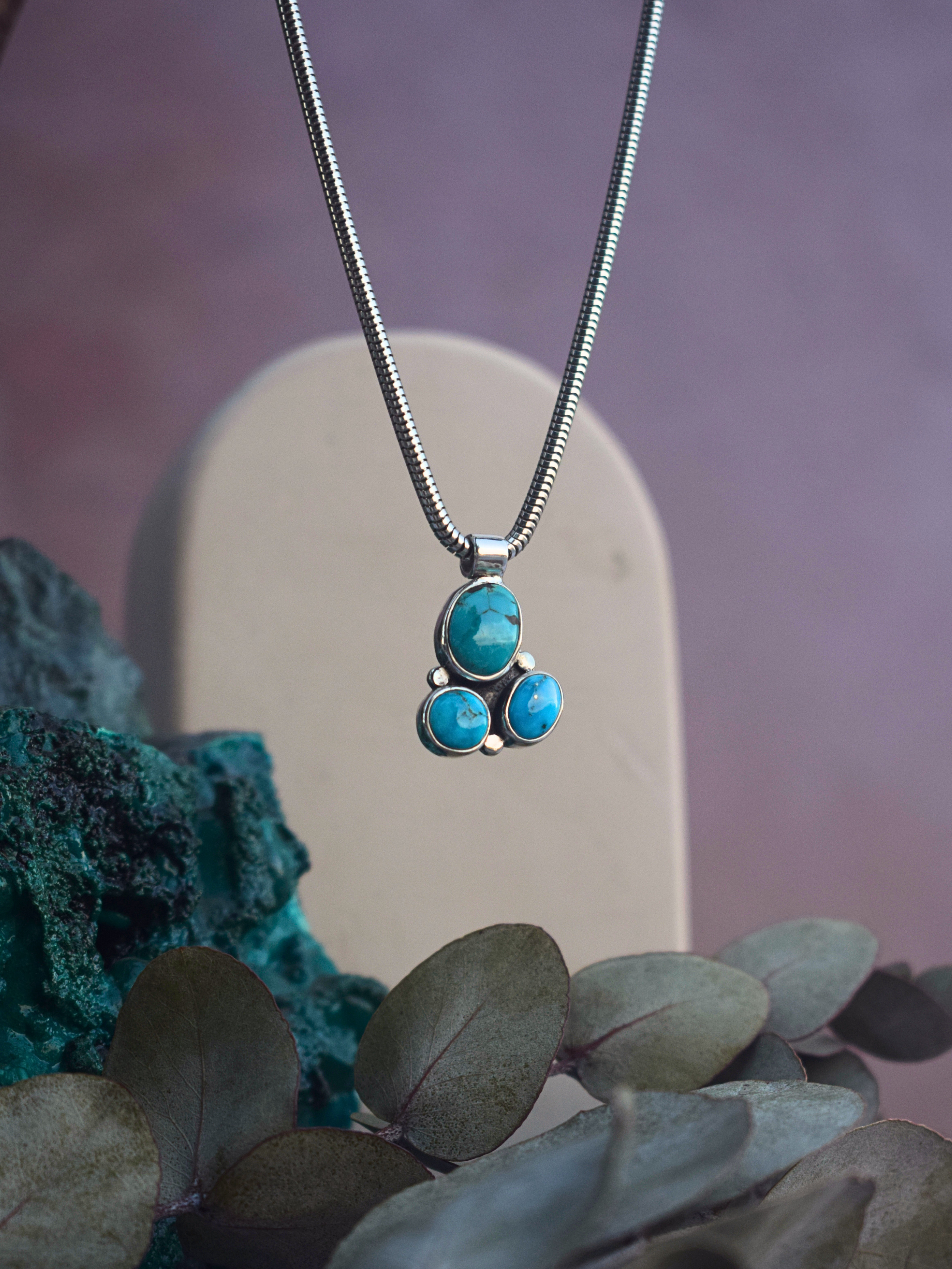 The Trinity Necklace | Fox Turquoise