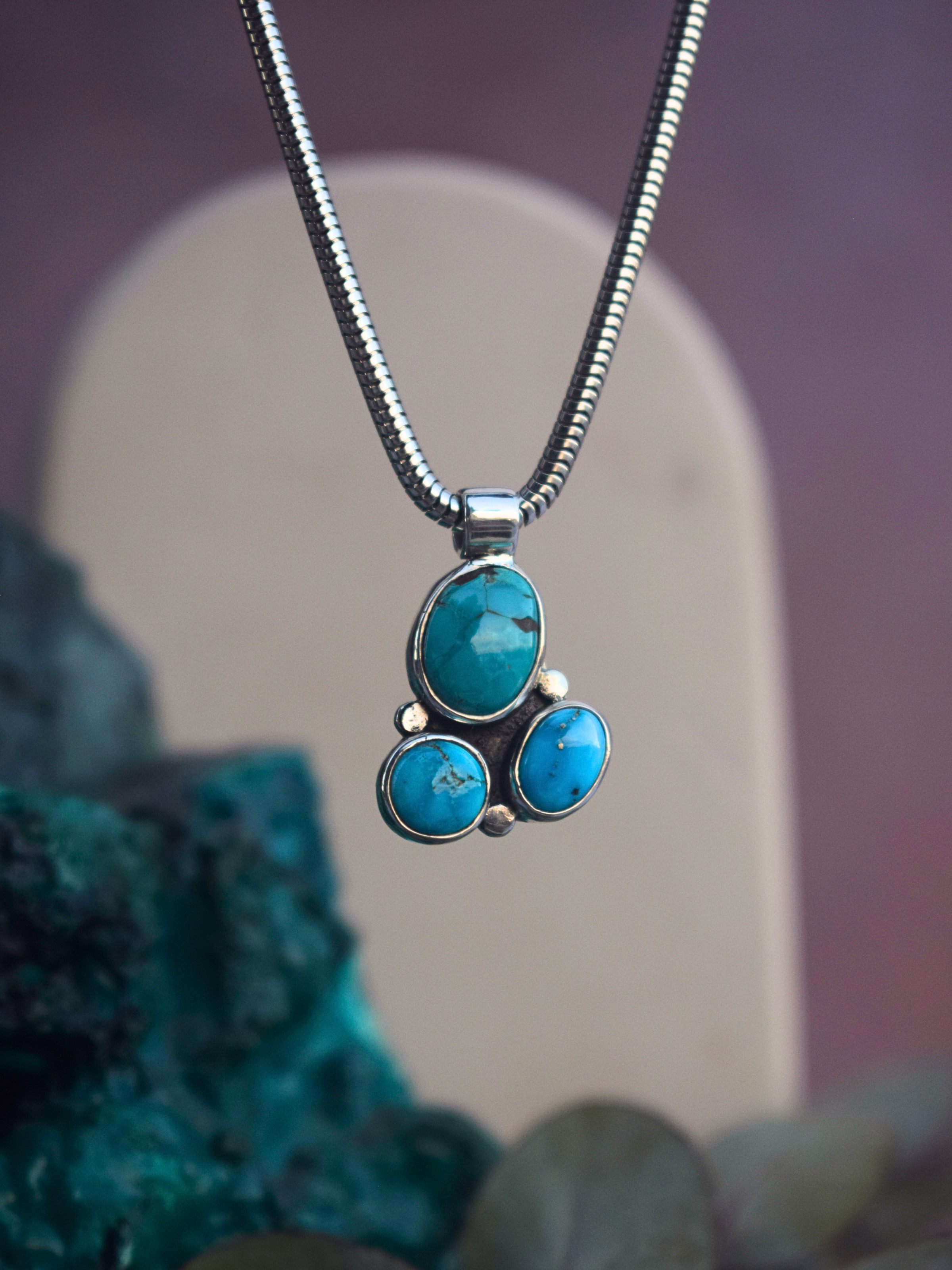 The Trinity Necklace | Fox Turquoise