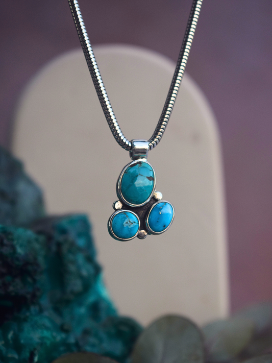 The Trinity Necklace | Fox Turquoise