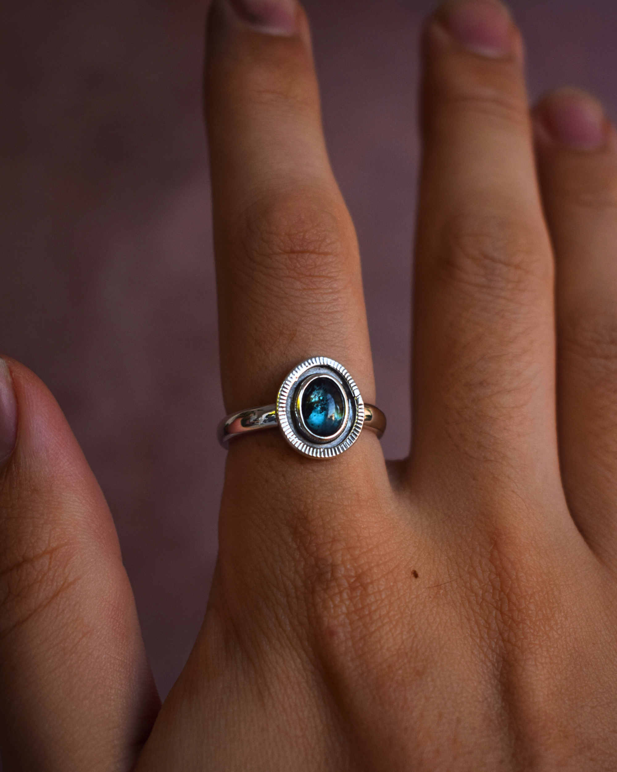 Ellara Ring - Teal Kyanite