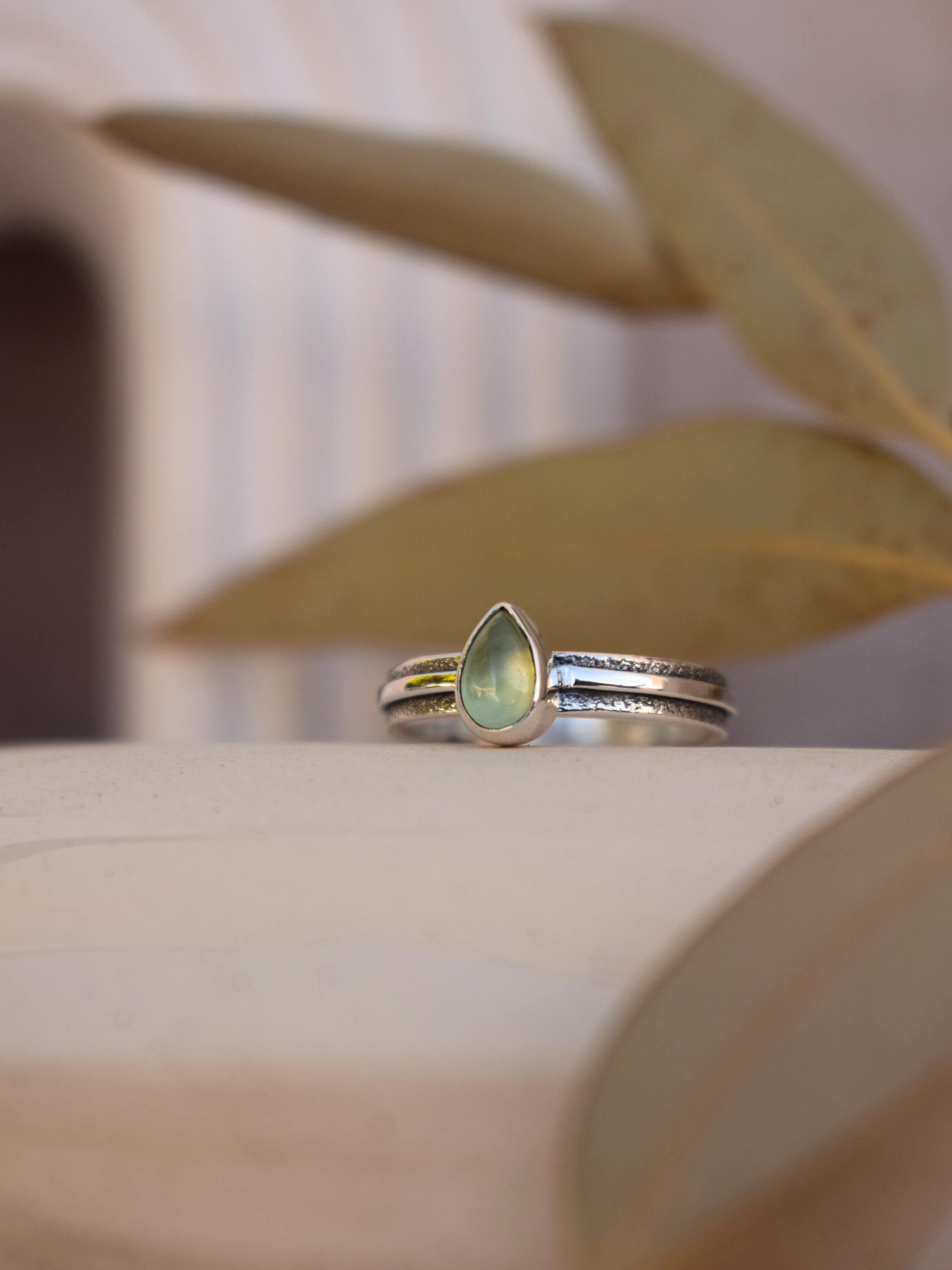 Lira Stone Ring - Prehnite