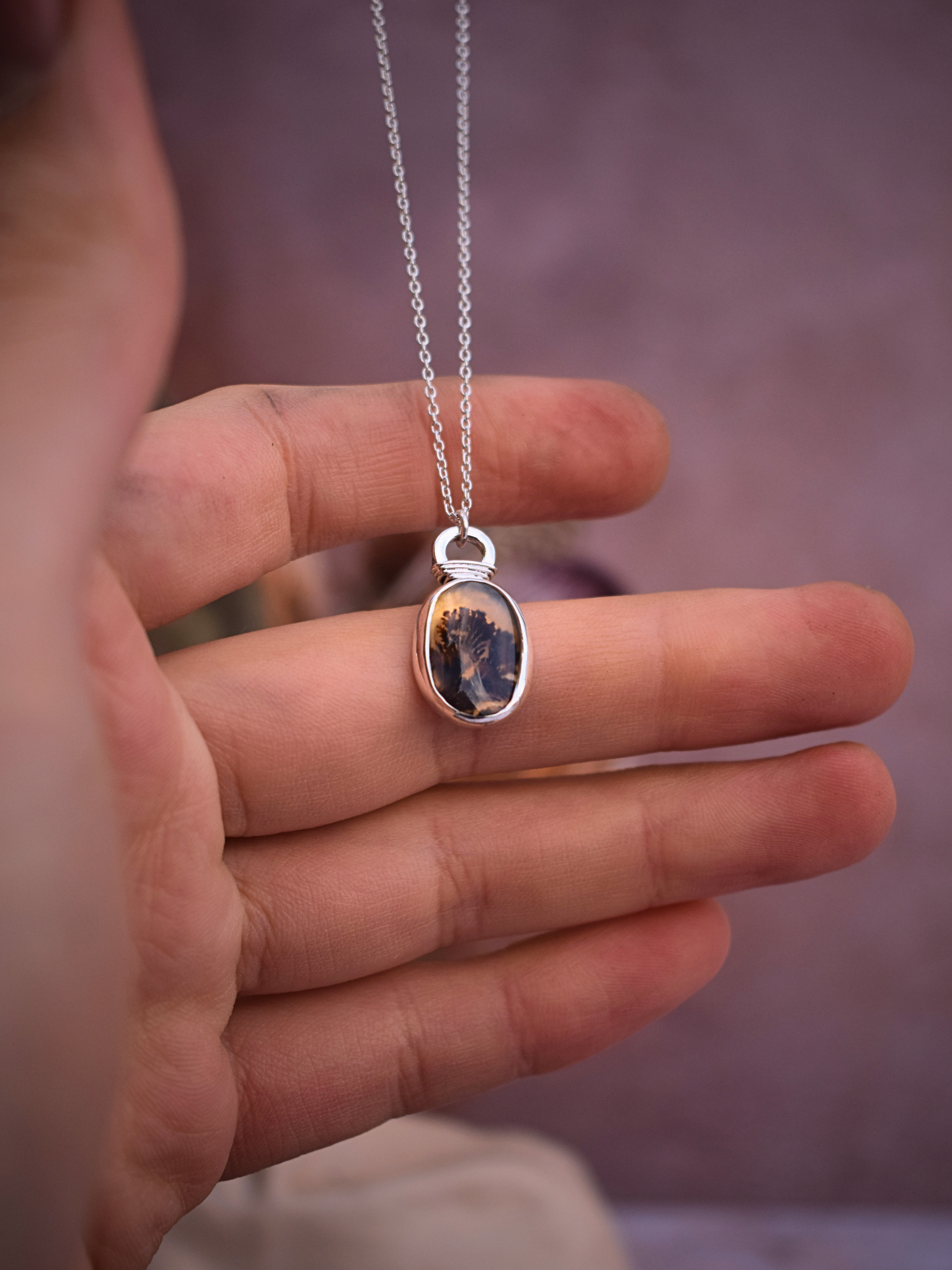 Vessel Necklace | Dendritic Agate