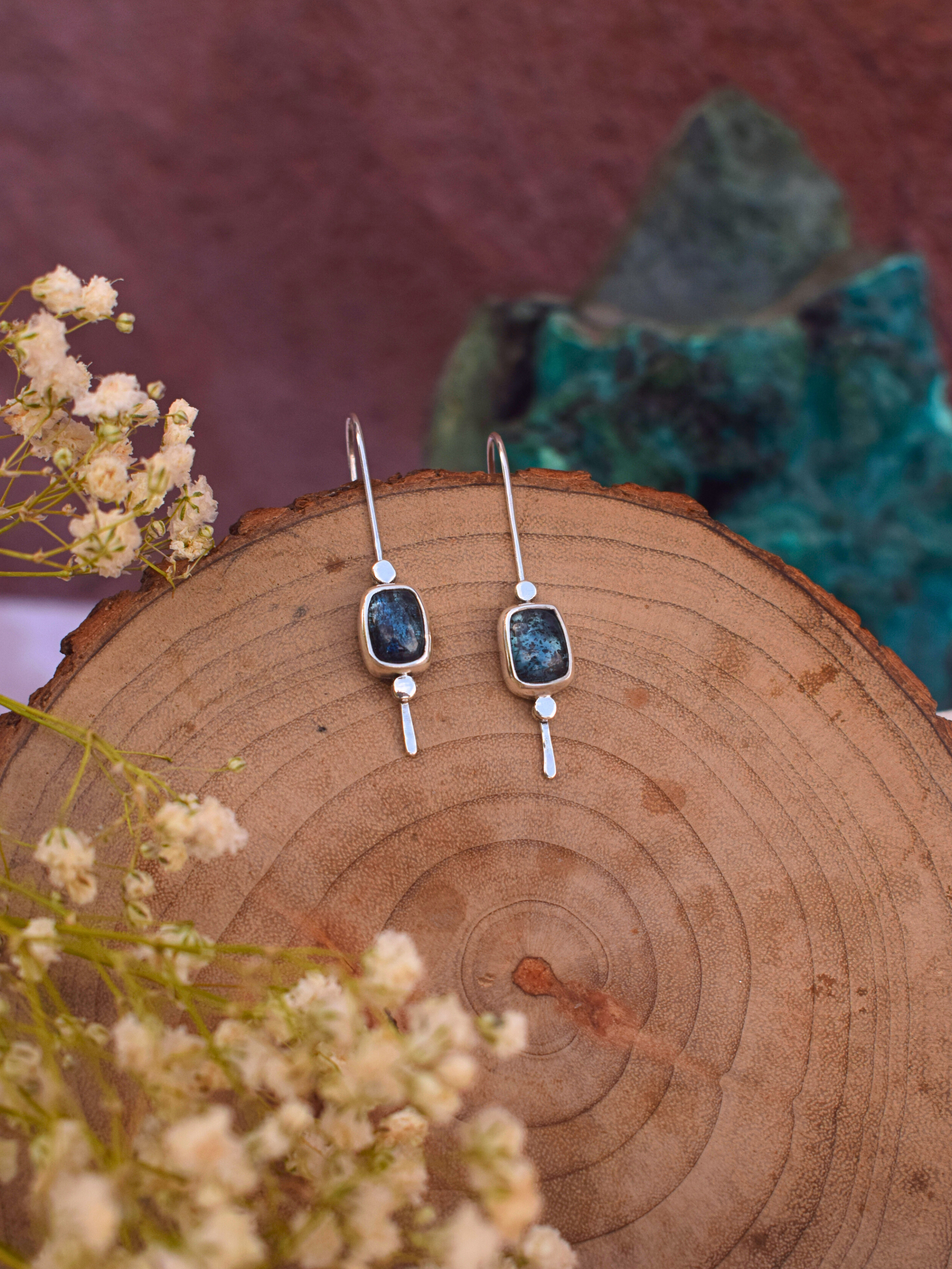 Oracle Drop Earrings - Teal Kyanite