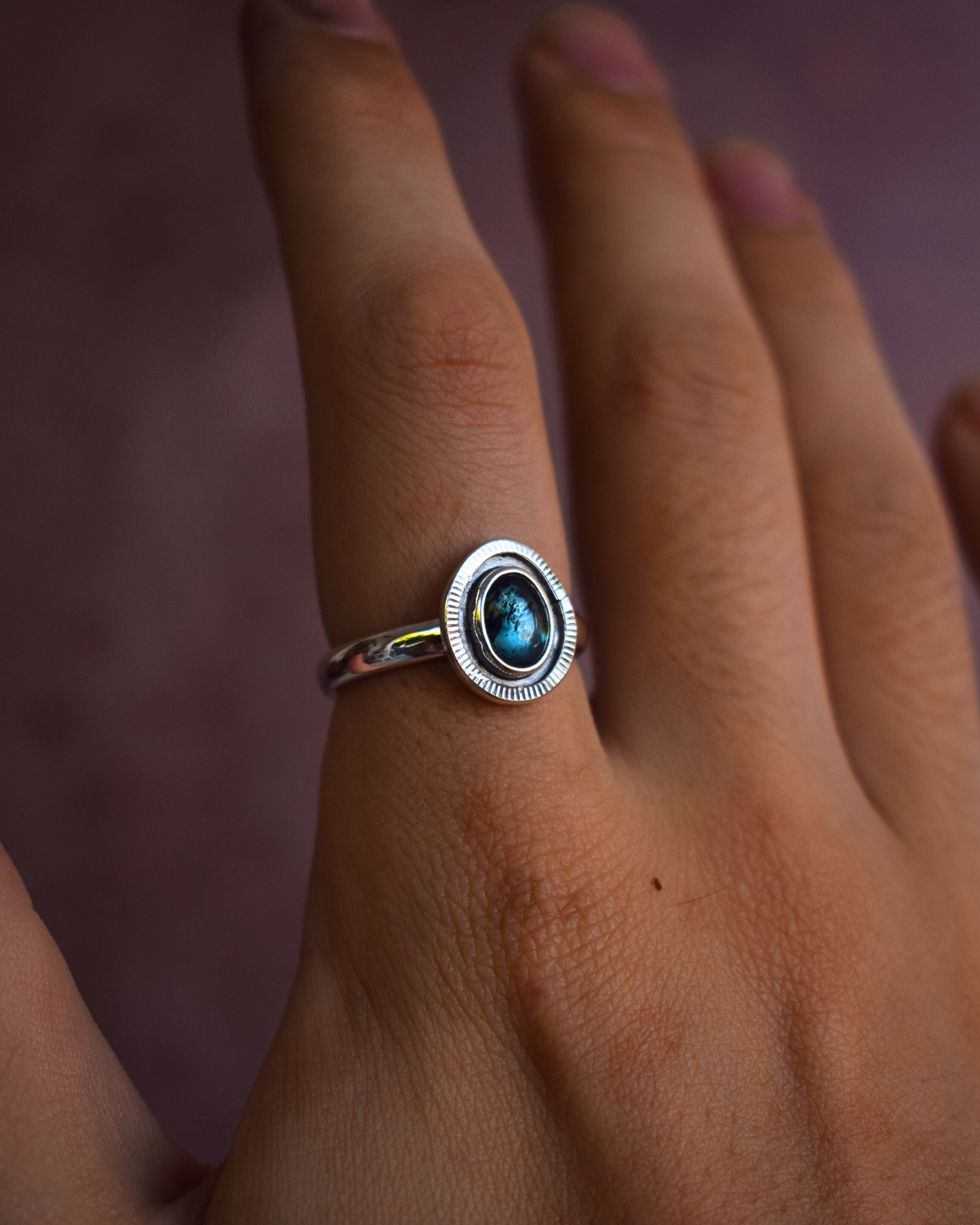 Ellara Ring - Teal Kyanite