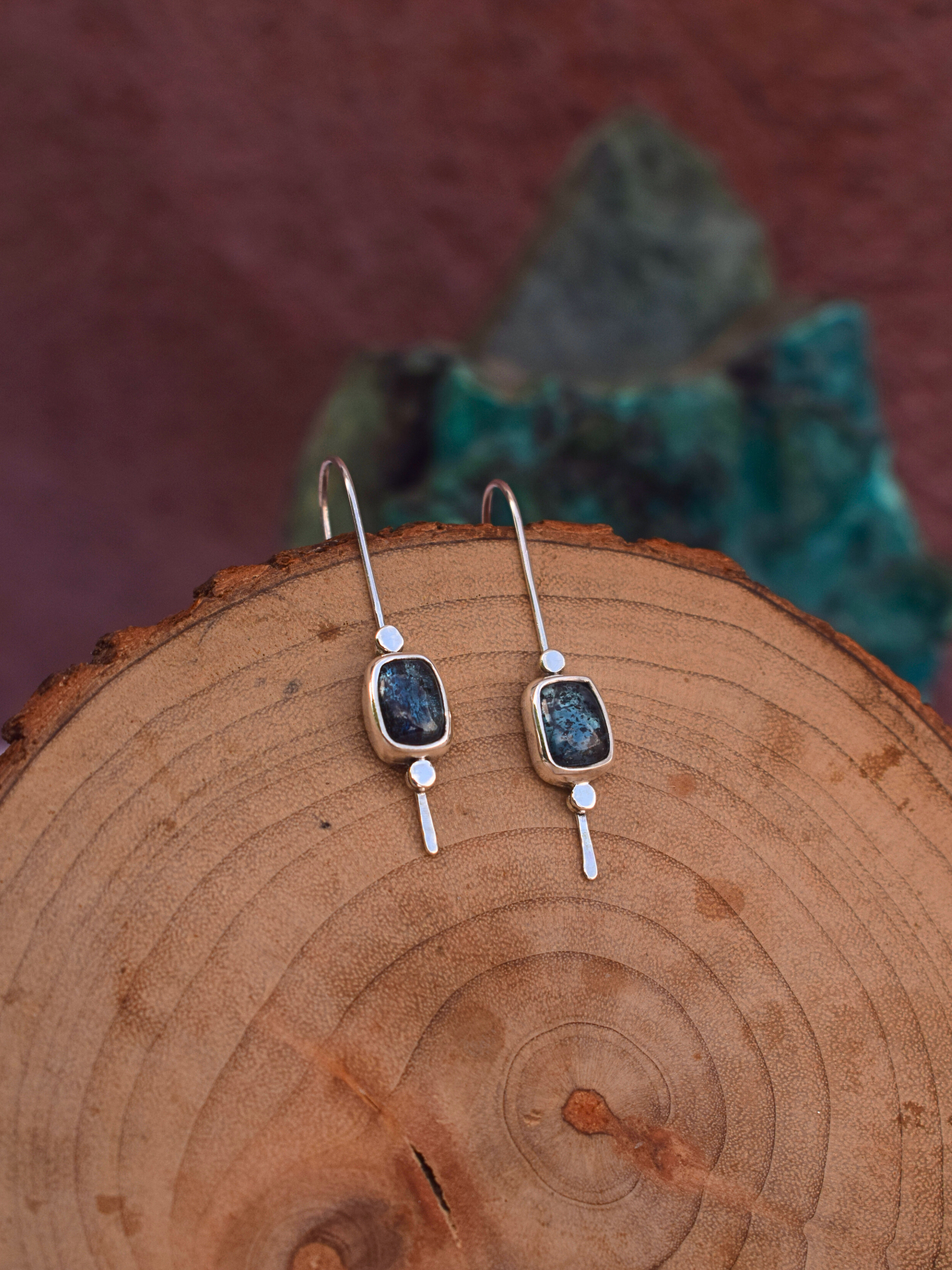 Oracle Drop Earrings - Teal Kyanite