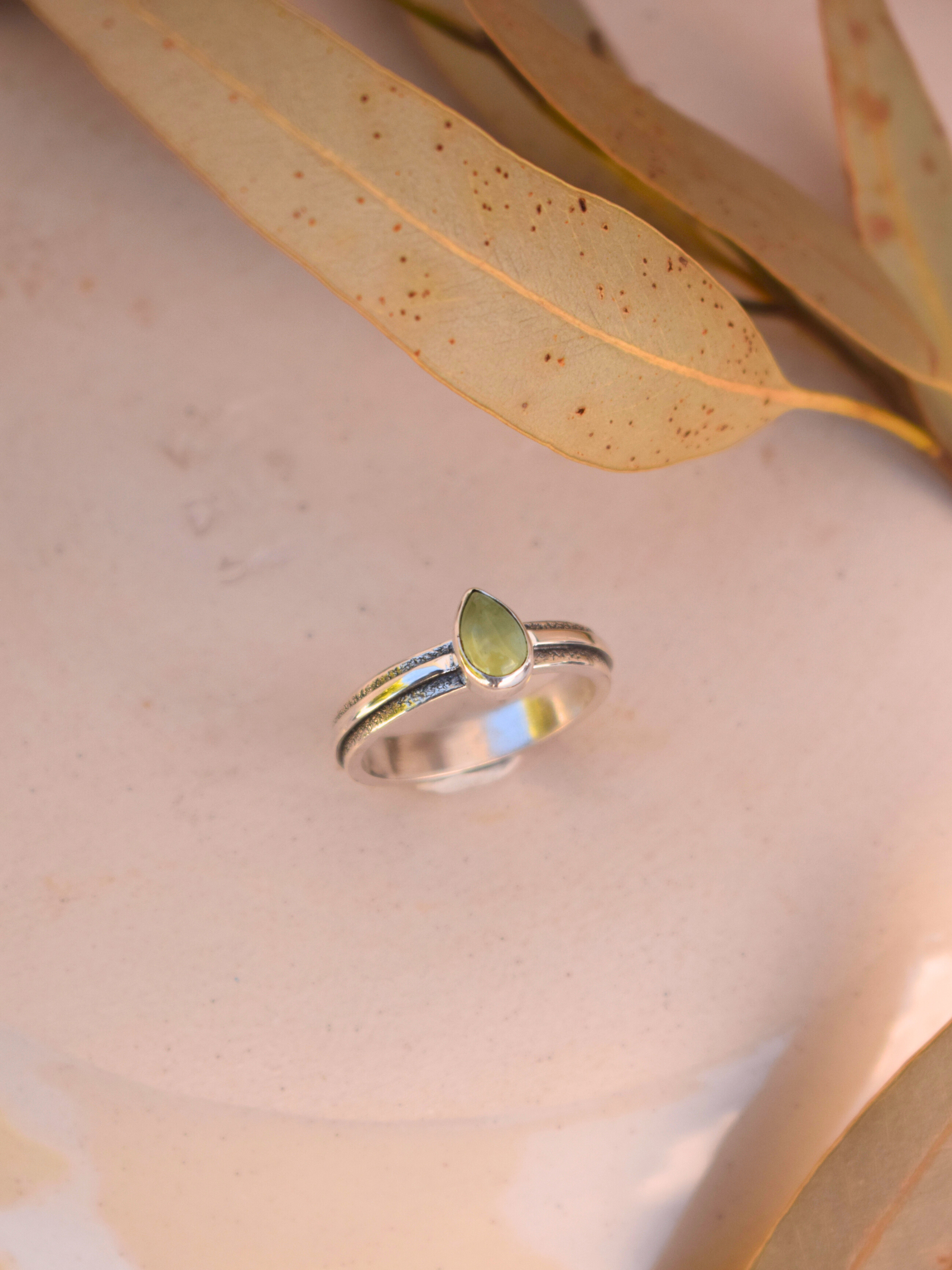 Lira Stone Ring - Prehnite