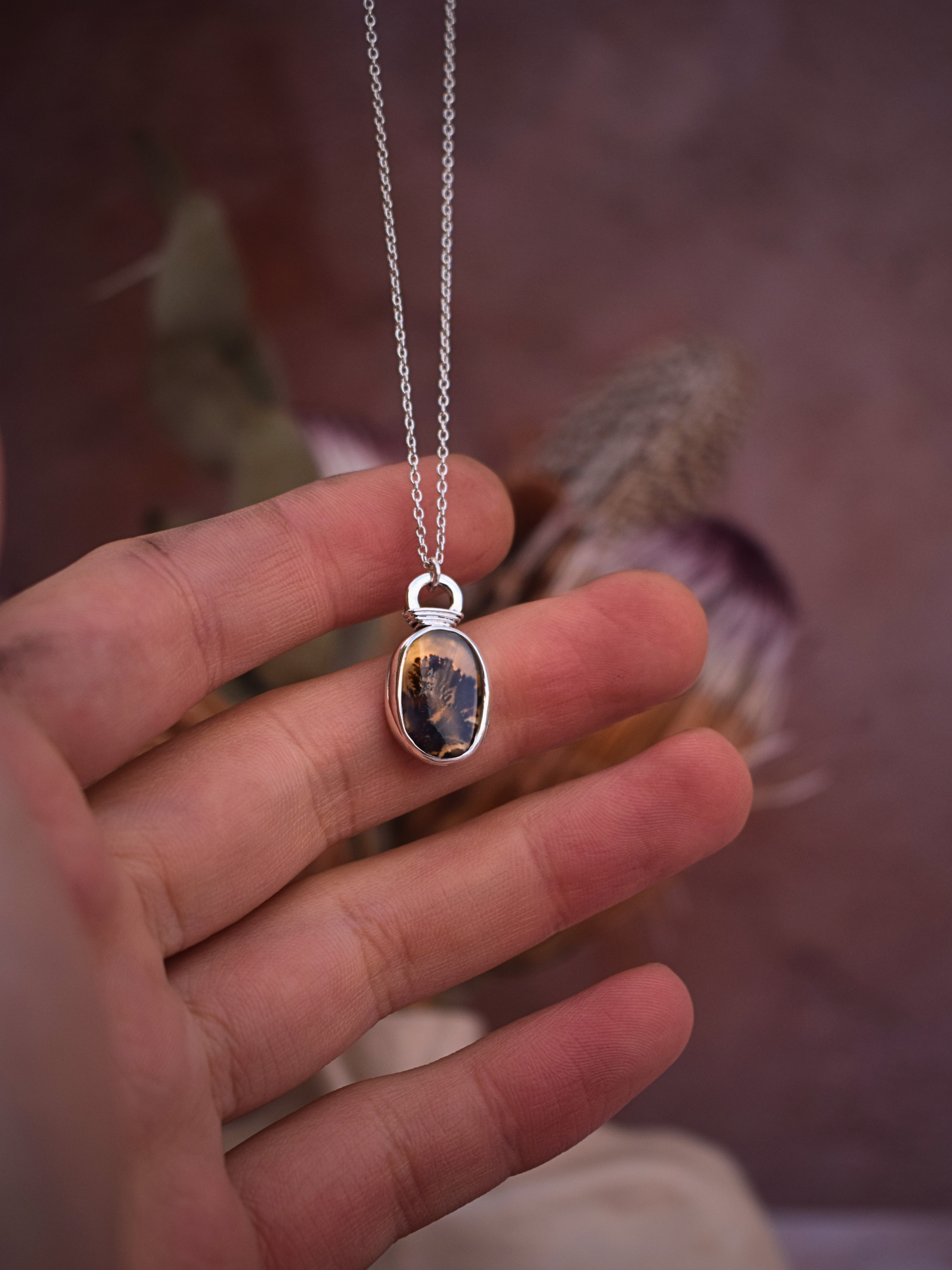 Vessel Necklace | Dendritic Agate