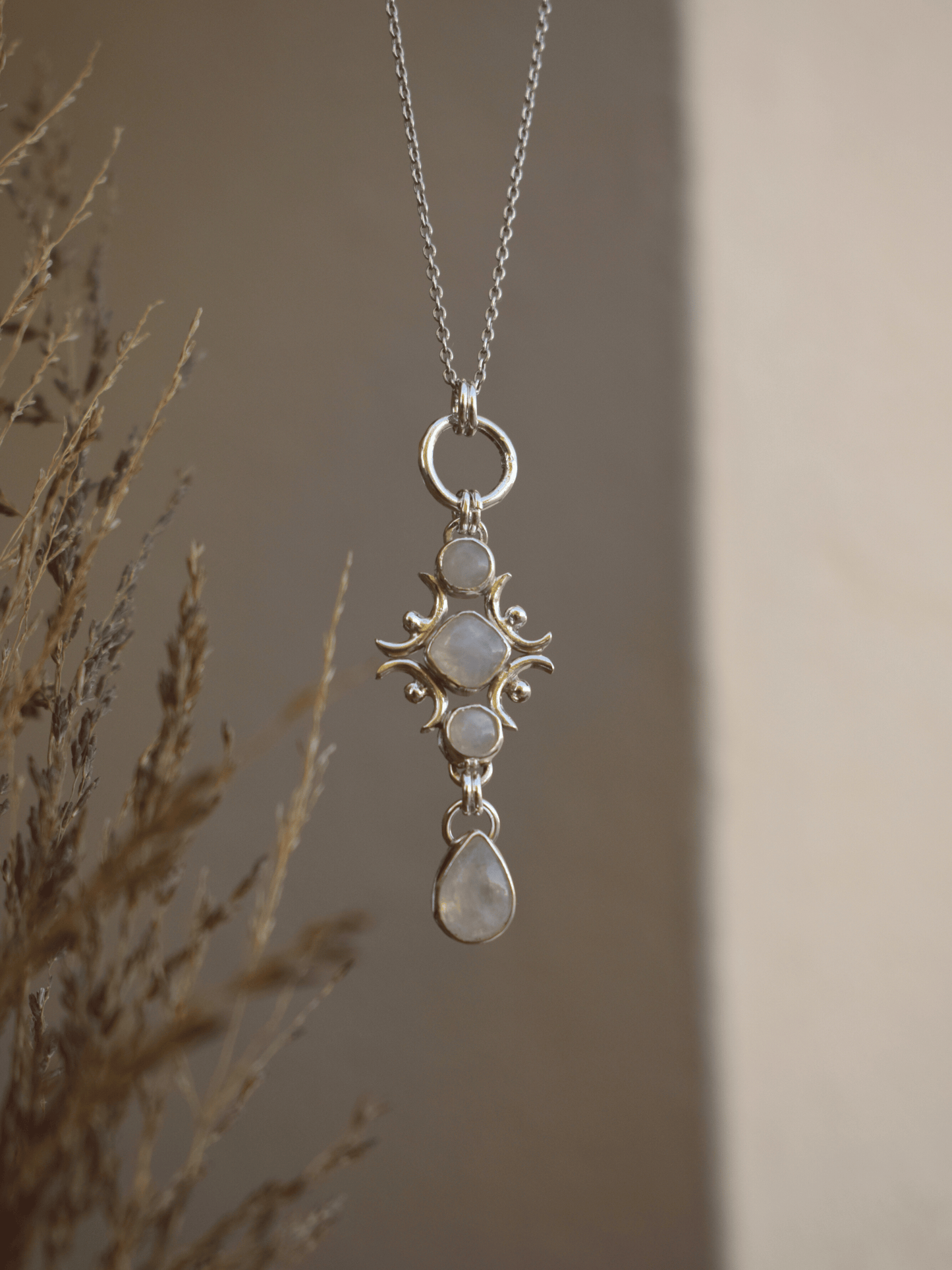 Midnight Pendant - Sterling Silver and Moonstone