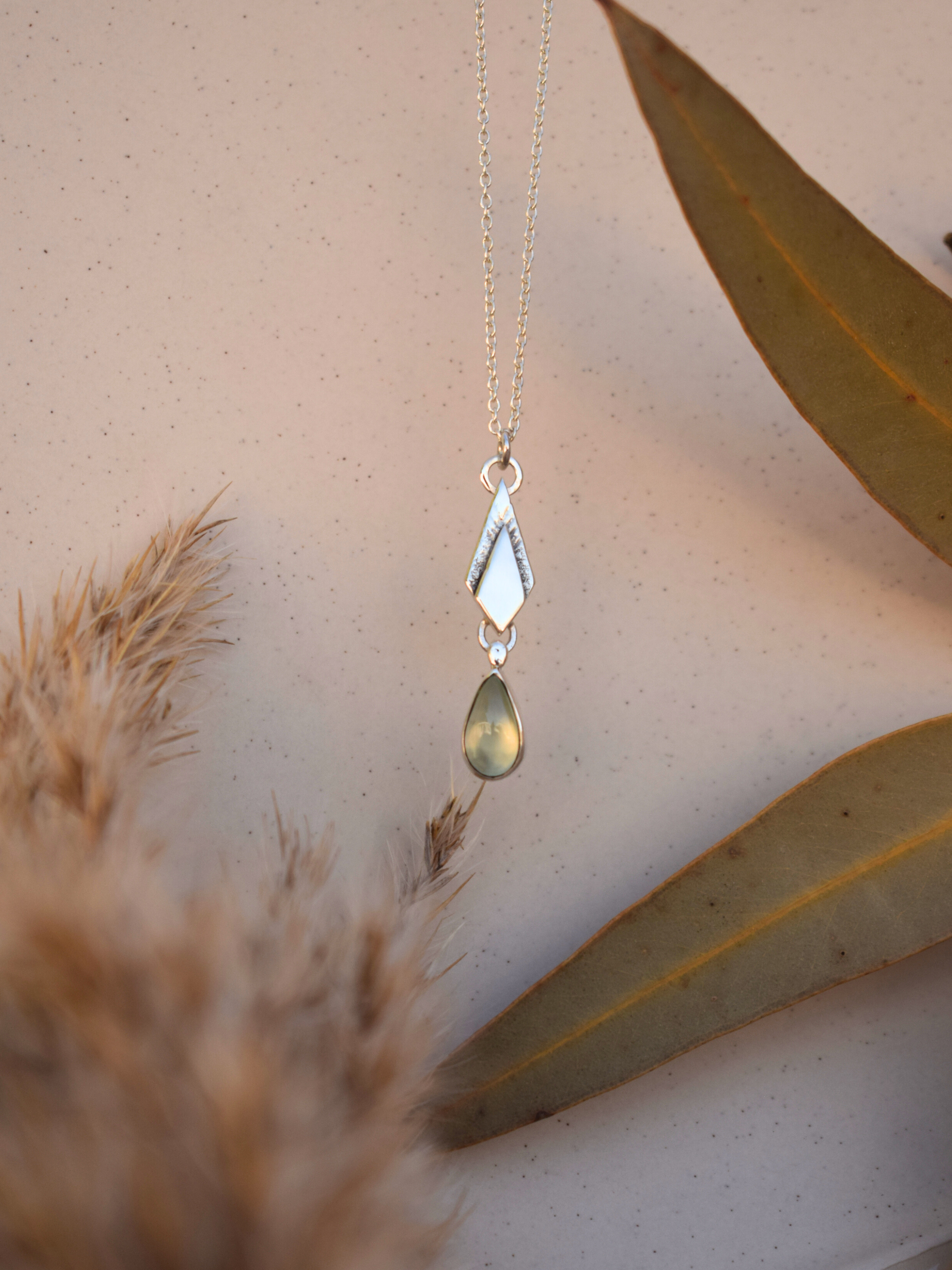 Gracefall Necklace - Prehnite