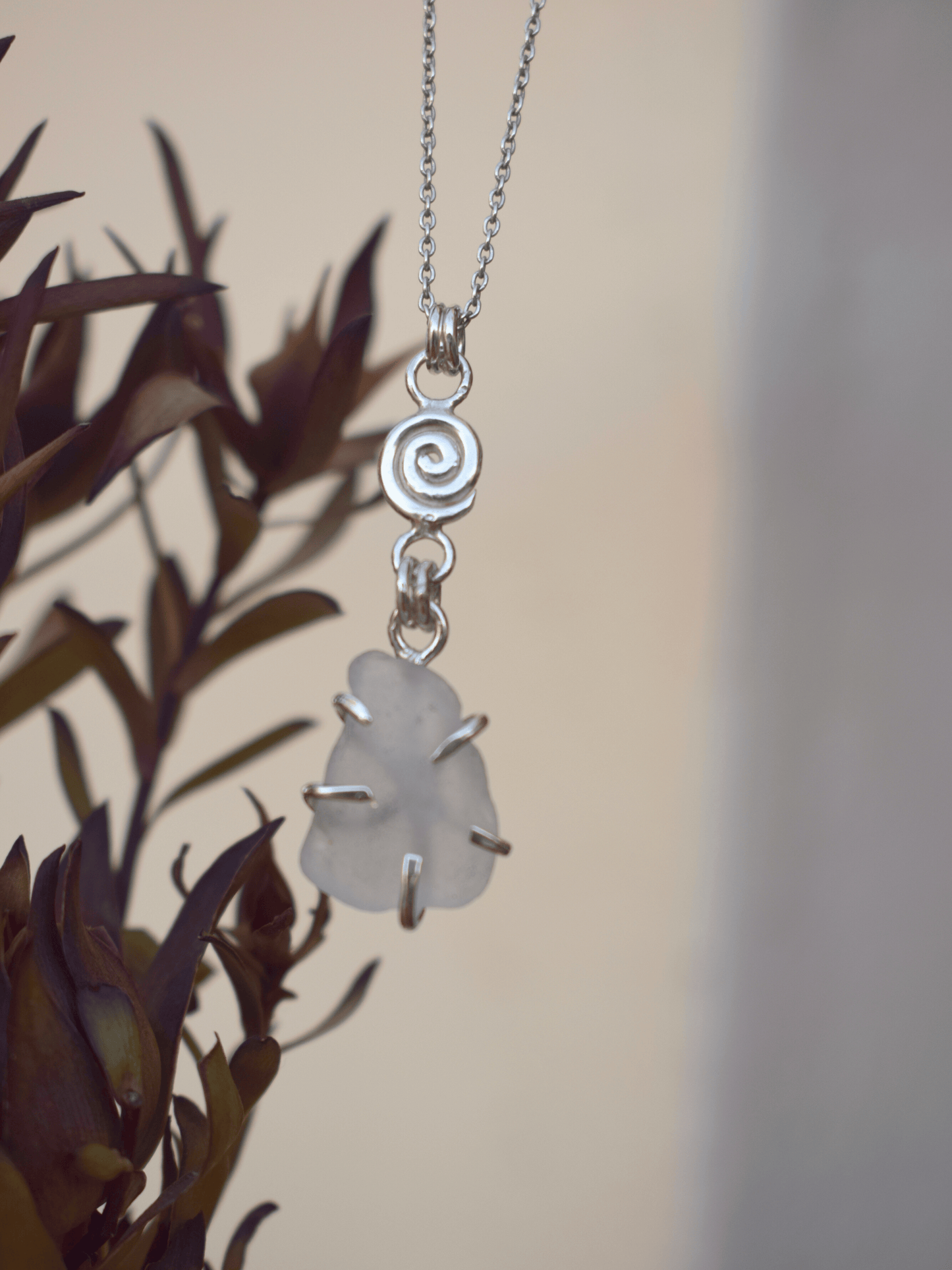 Spiral Pendant - Sea Glass