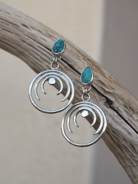 Spirit Walker Hoops - Turquoise