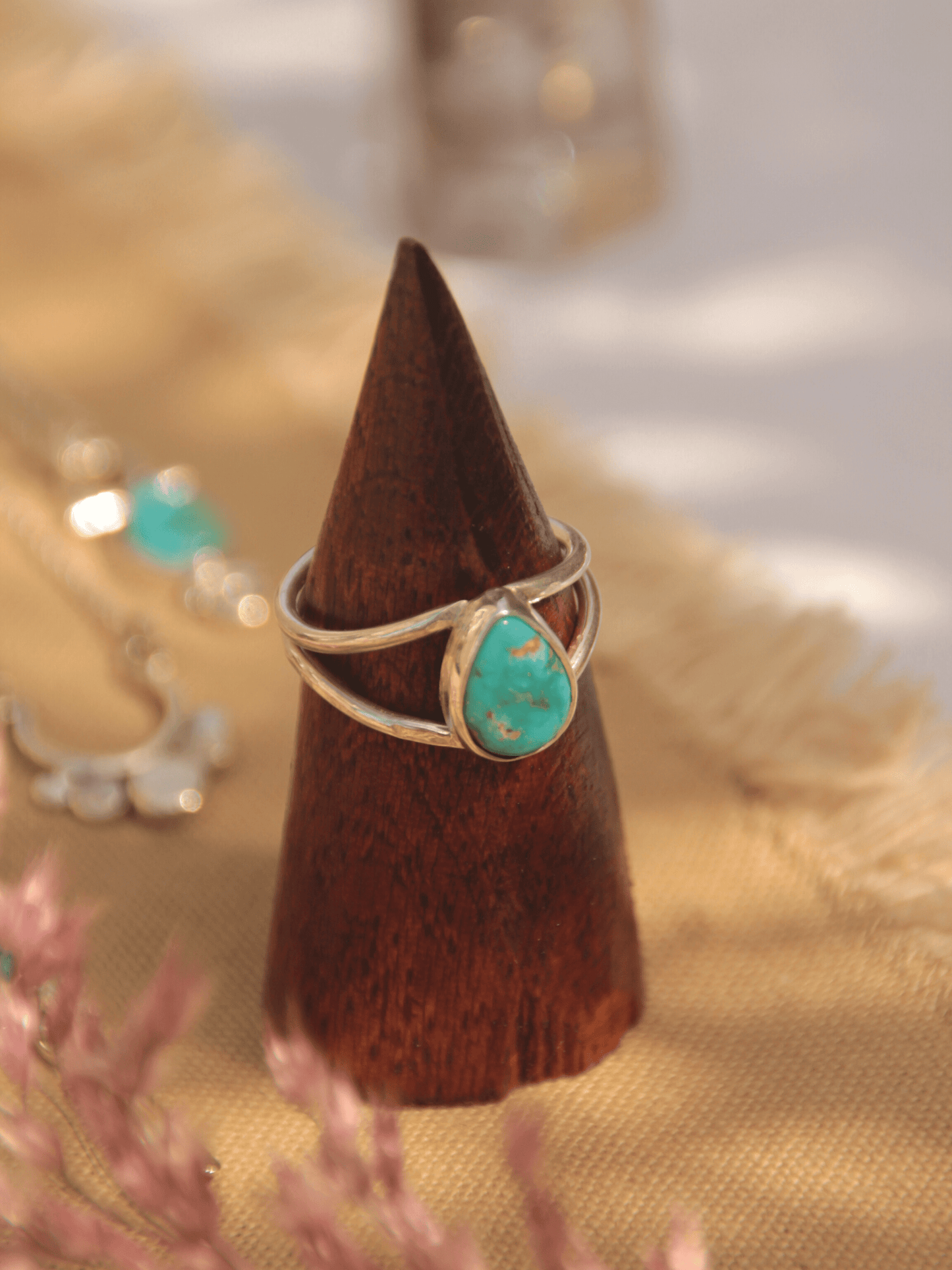 Double Banded Turquoise Ring