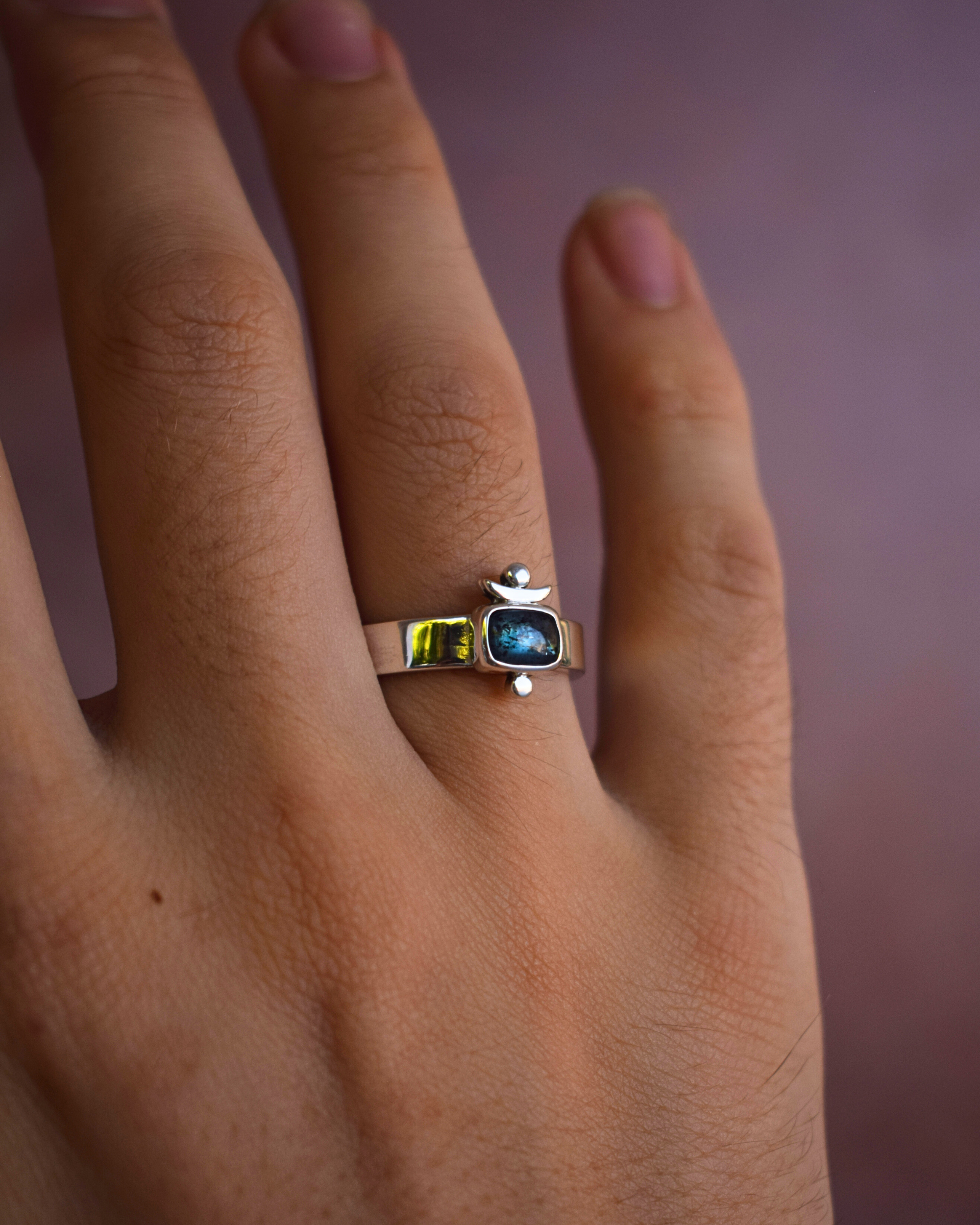 Luminary Ring - Teal Kyanite