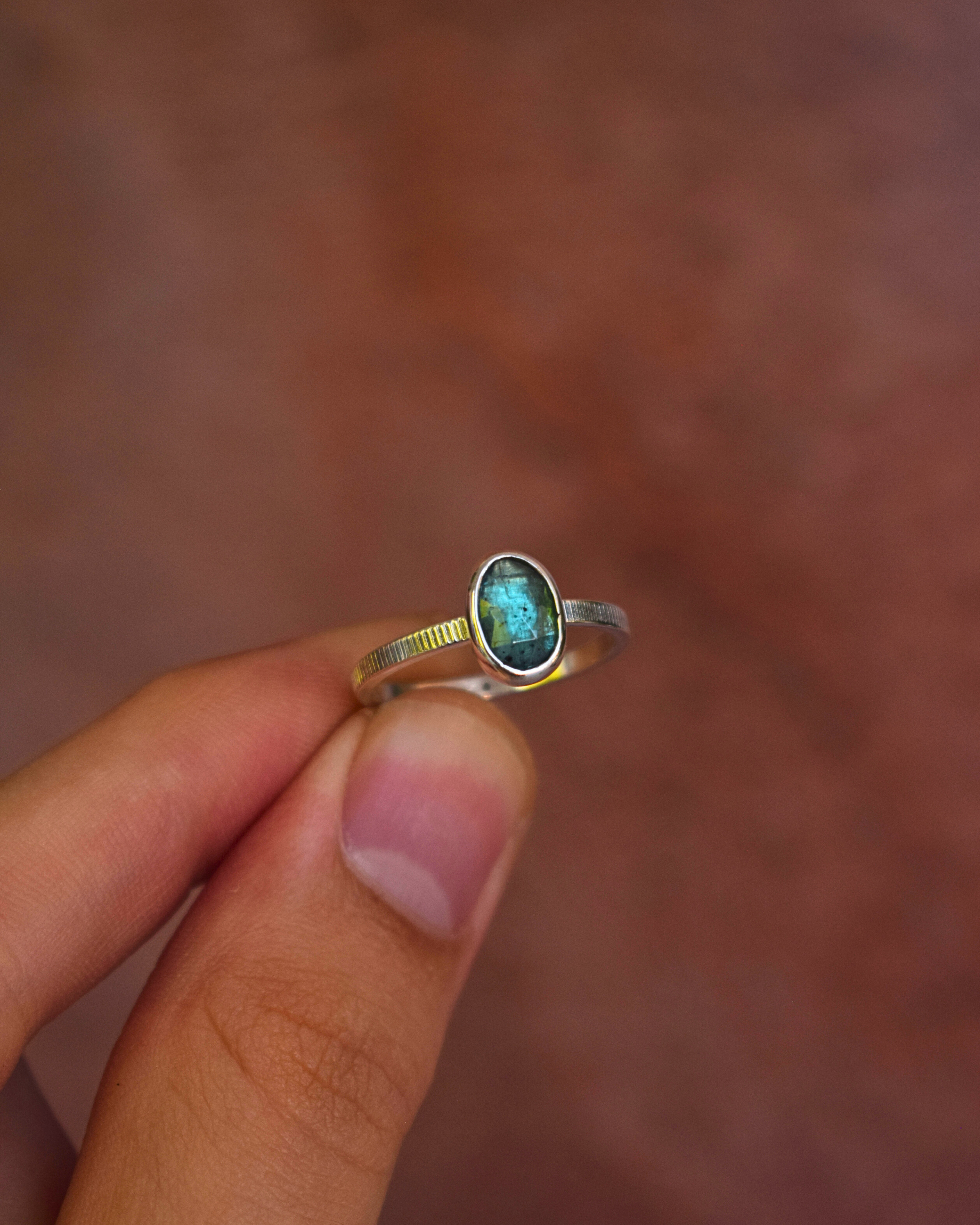 The Devotion Ring — Emerald Green Kyanite