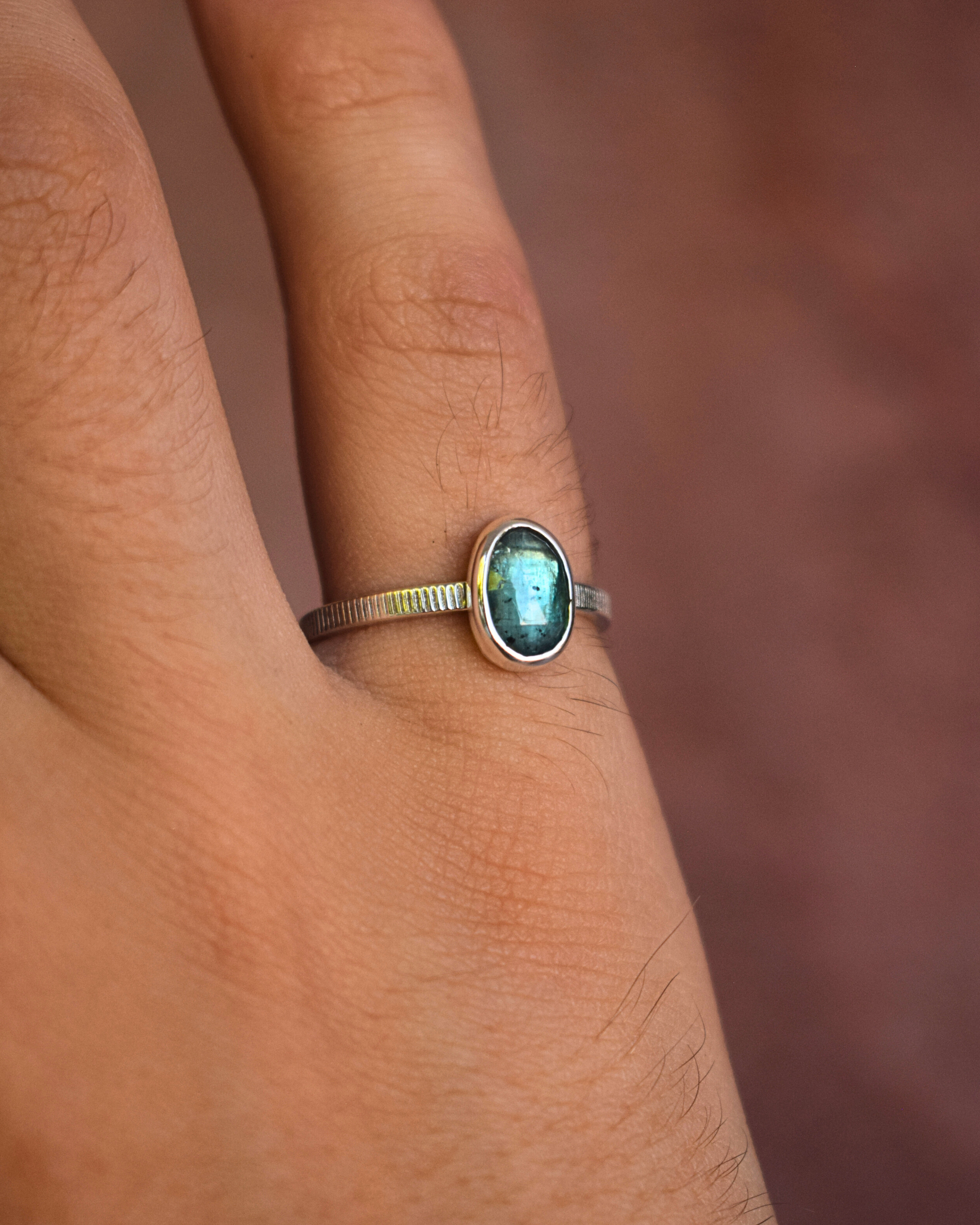 The Devotion Ring — Emerald Green Kyanite