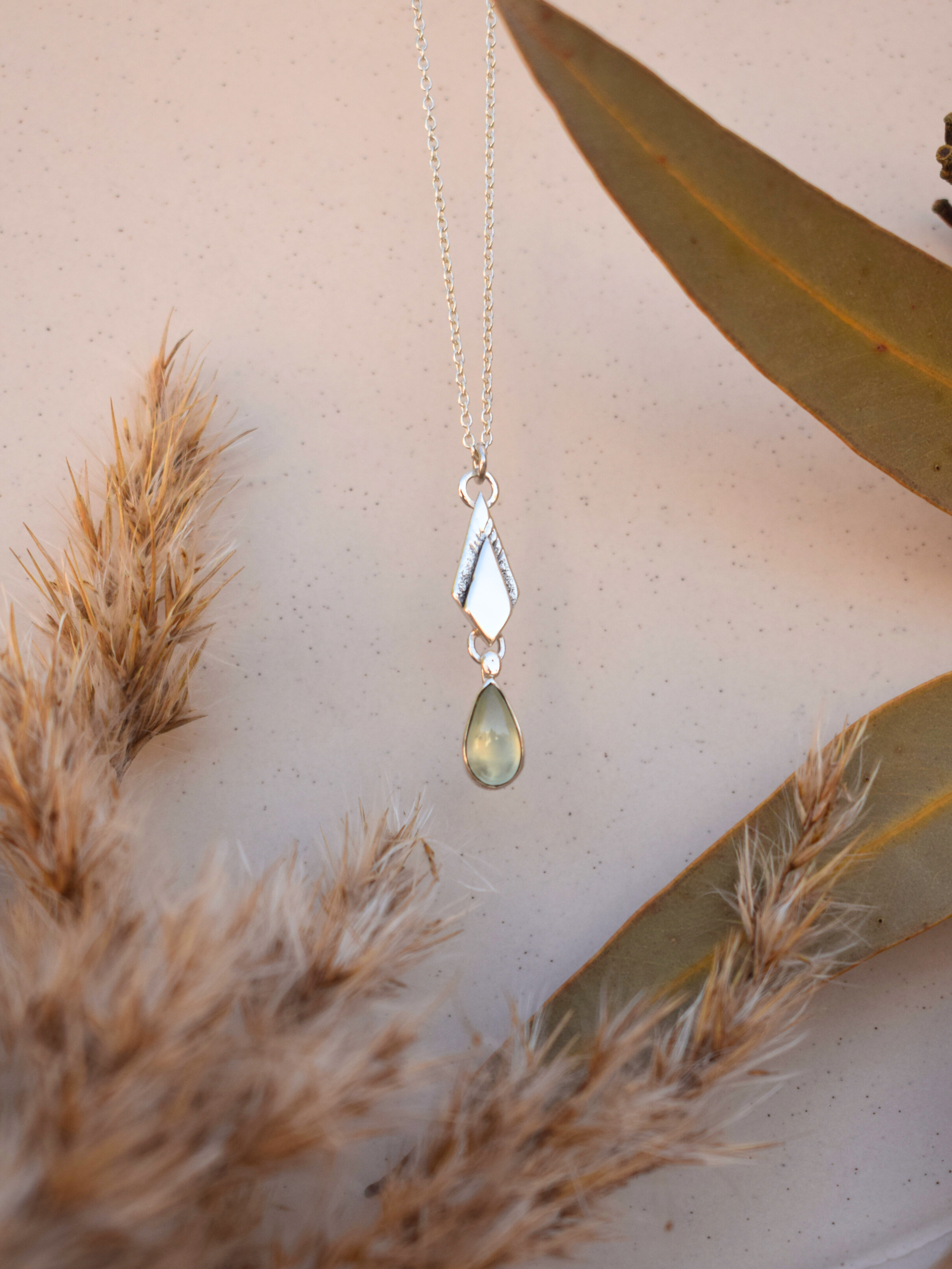 Gracefall Necklace - Prehnite