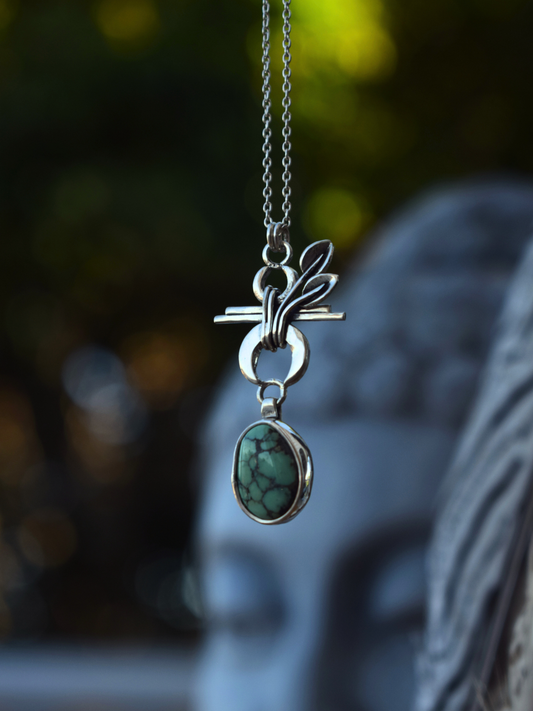 Variscite Prayer Stone Necklace