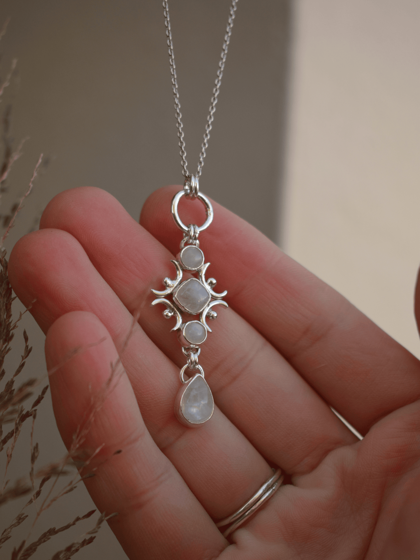 Midnight Pendant - Sterling Silver and Moonstone