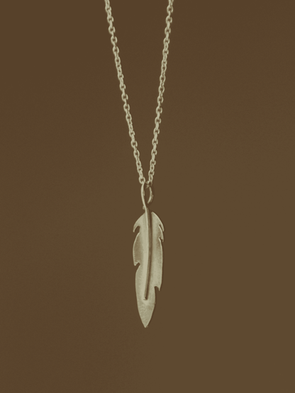 Silver Feather Necklace My Store 