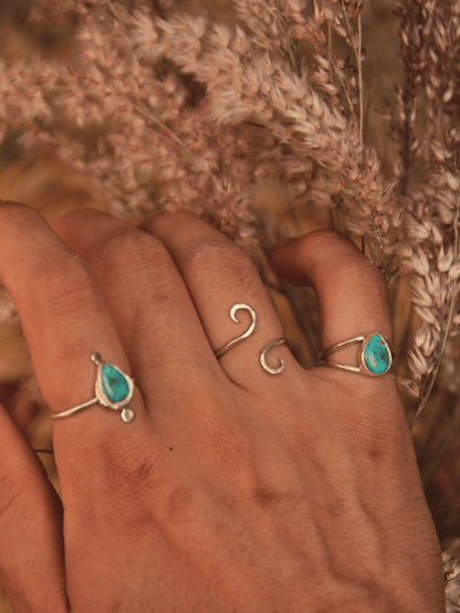 Double Banded Turquoise Ring