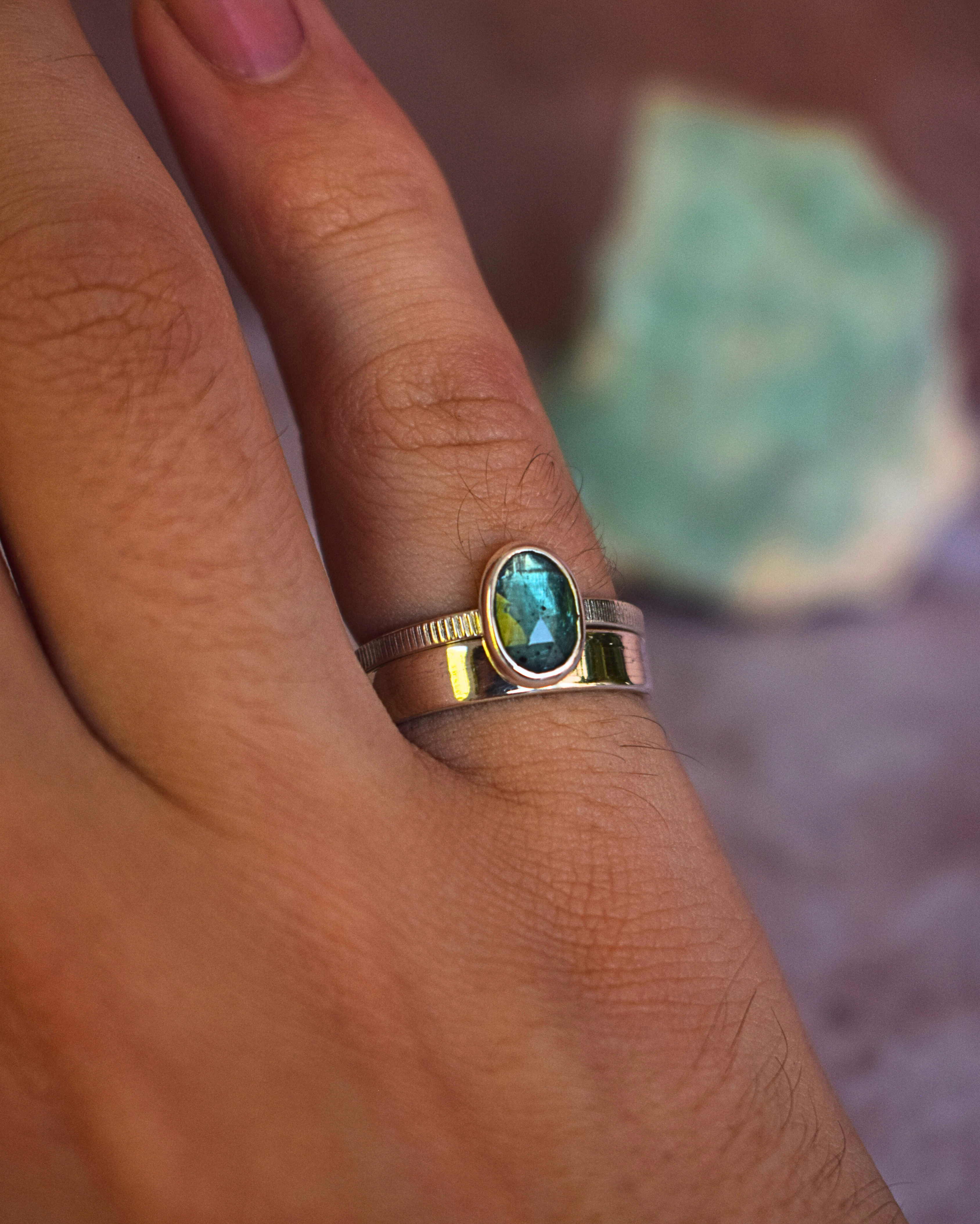 The Devotion Ring — Emerald Green Kyanite