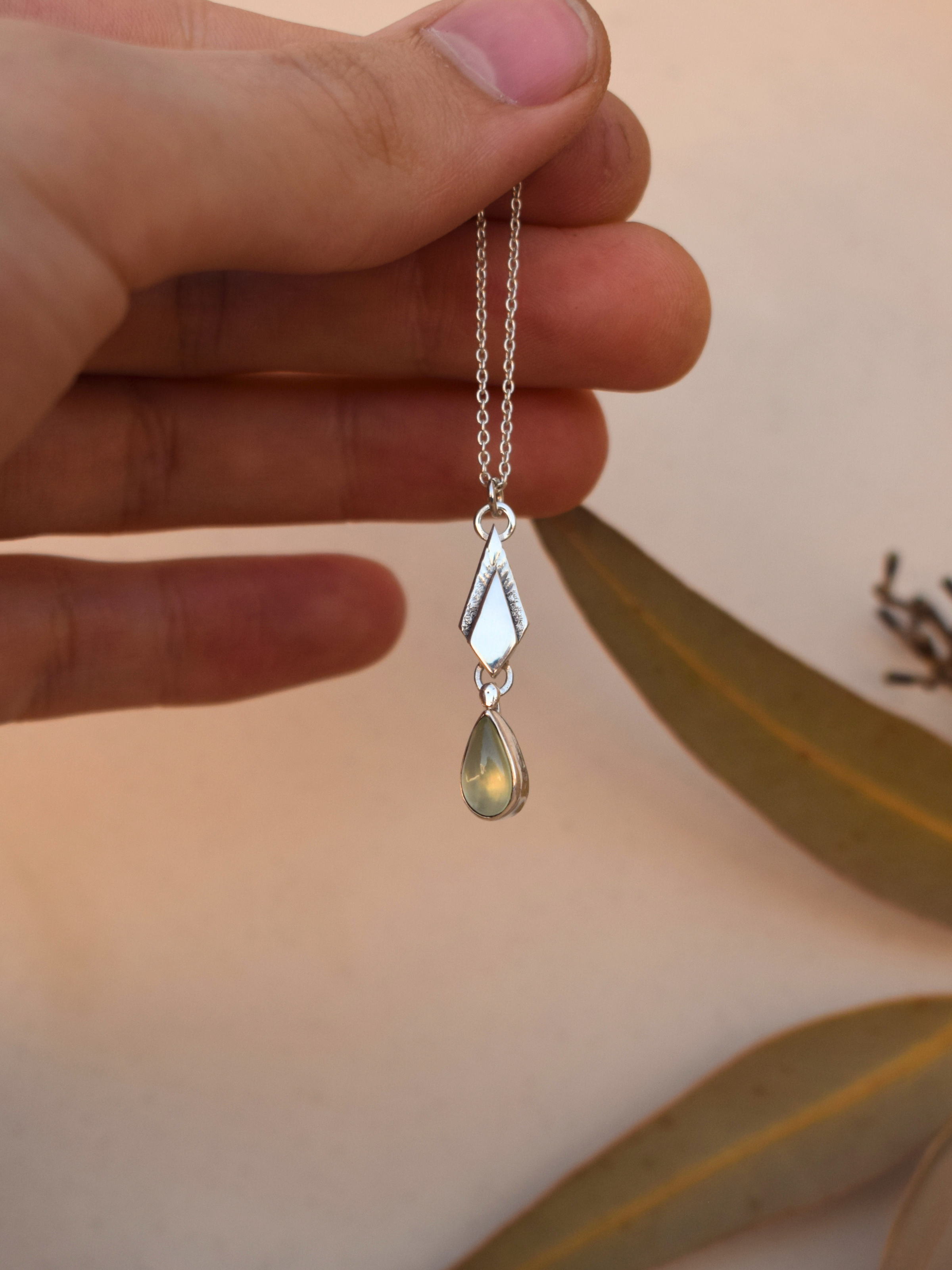 Gracefall Necklace - Prehnite