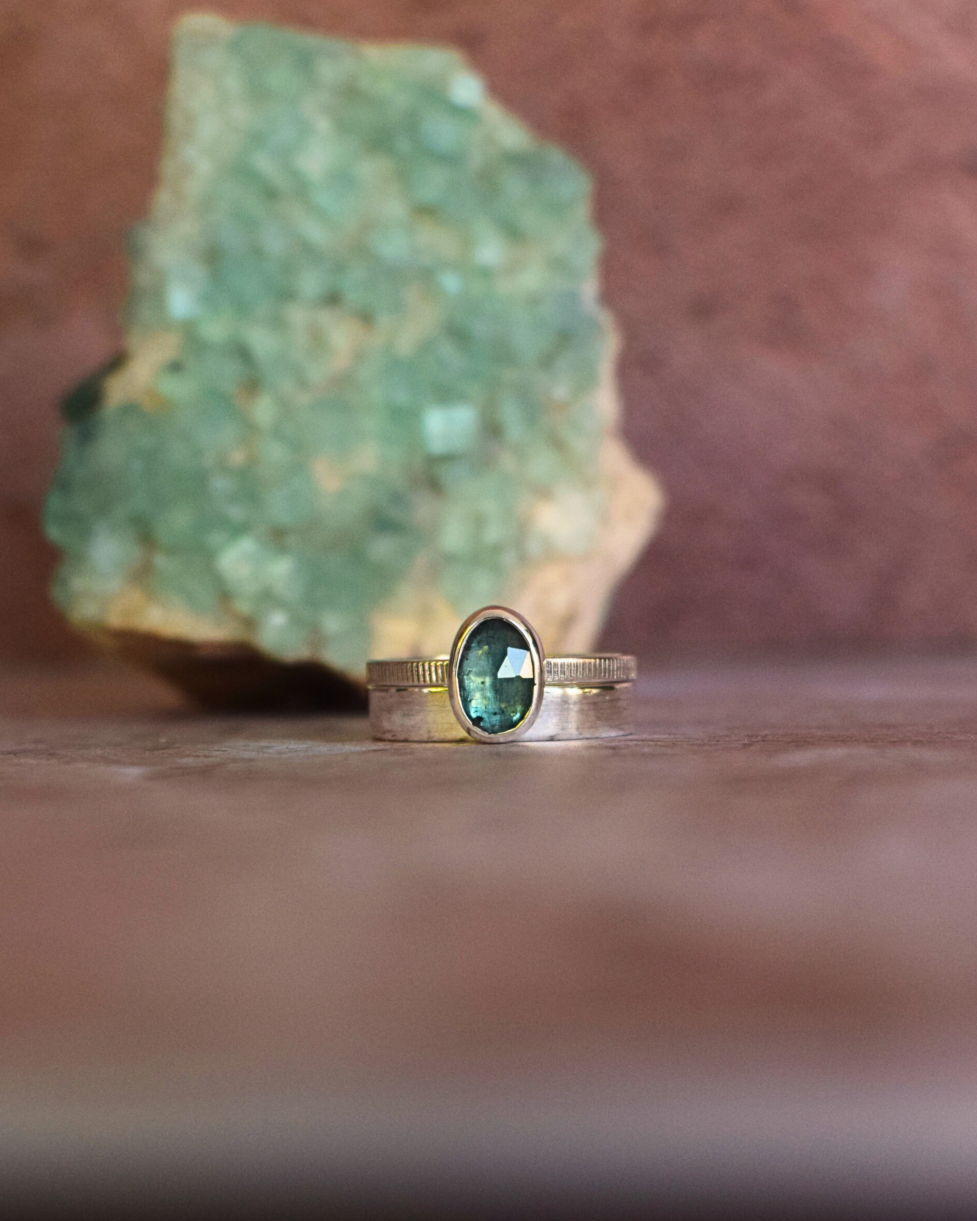 The Devotion Ring — Emerald Green Kyanite