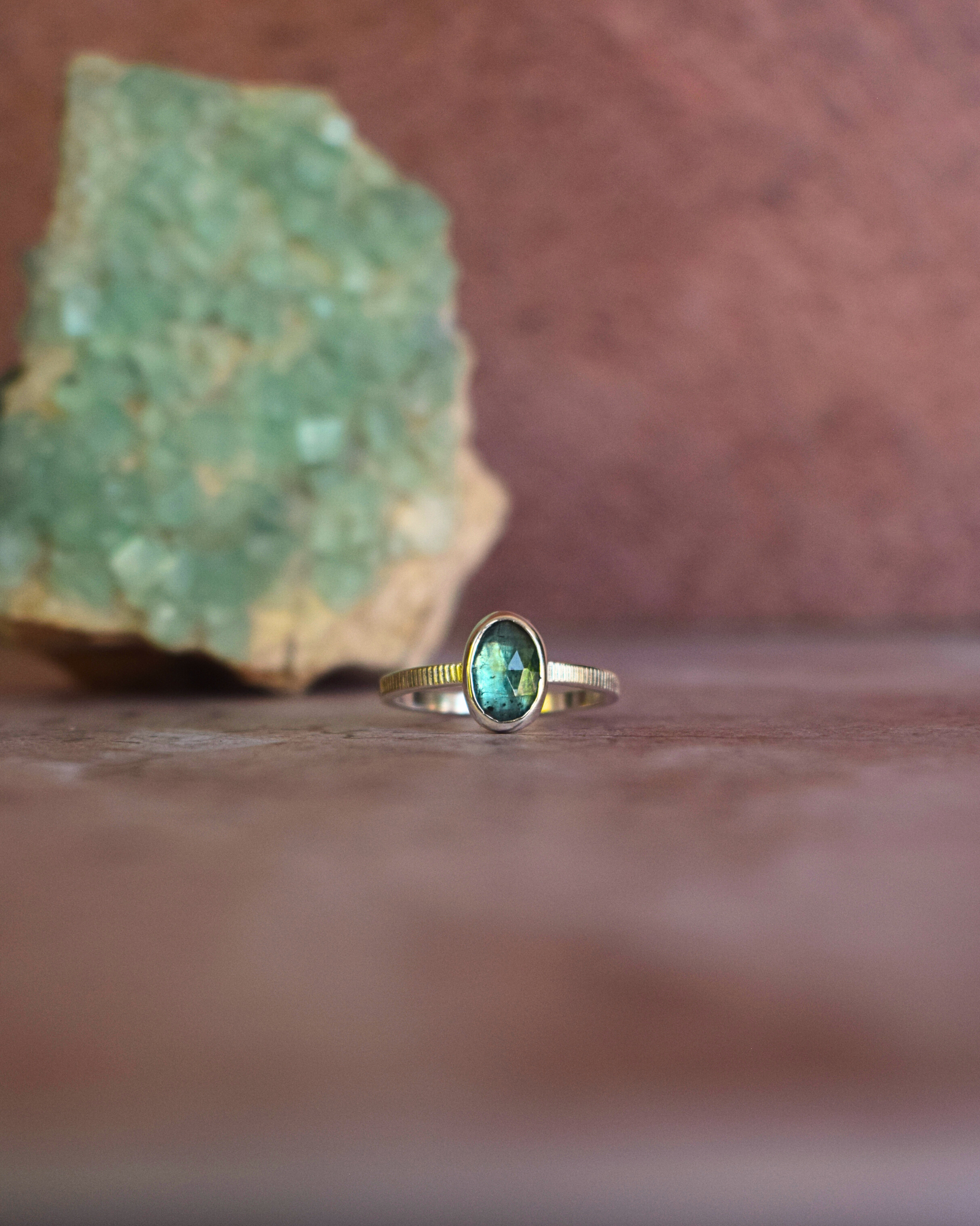 The Devotion Ring — Emerald Green Kyanite
