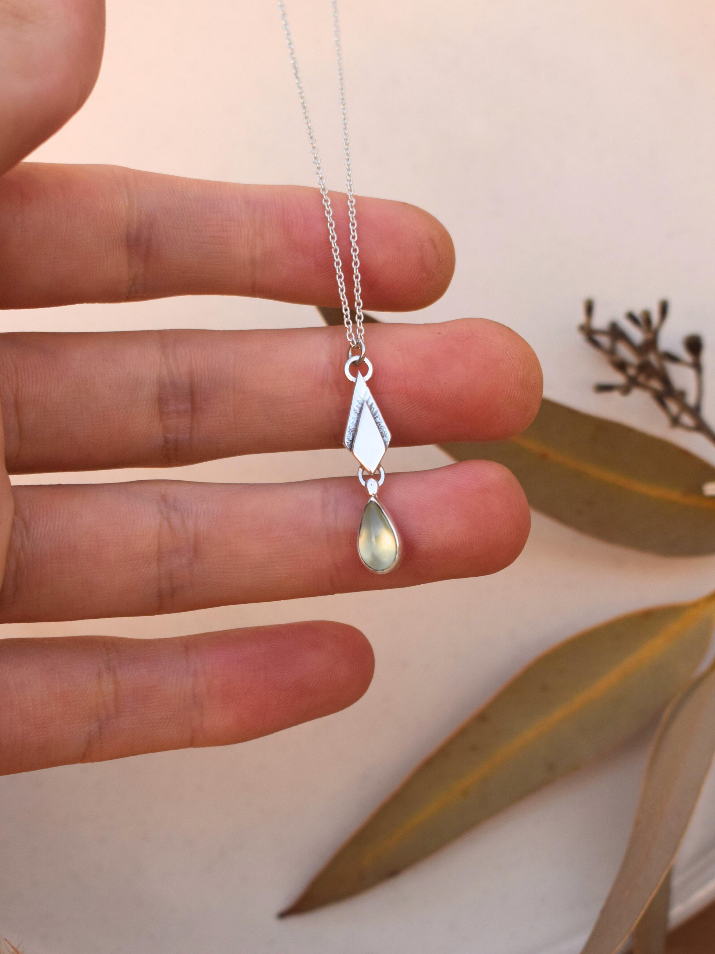 Gracefall Necklace - Prehnite