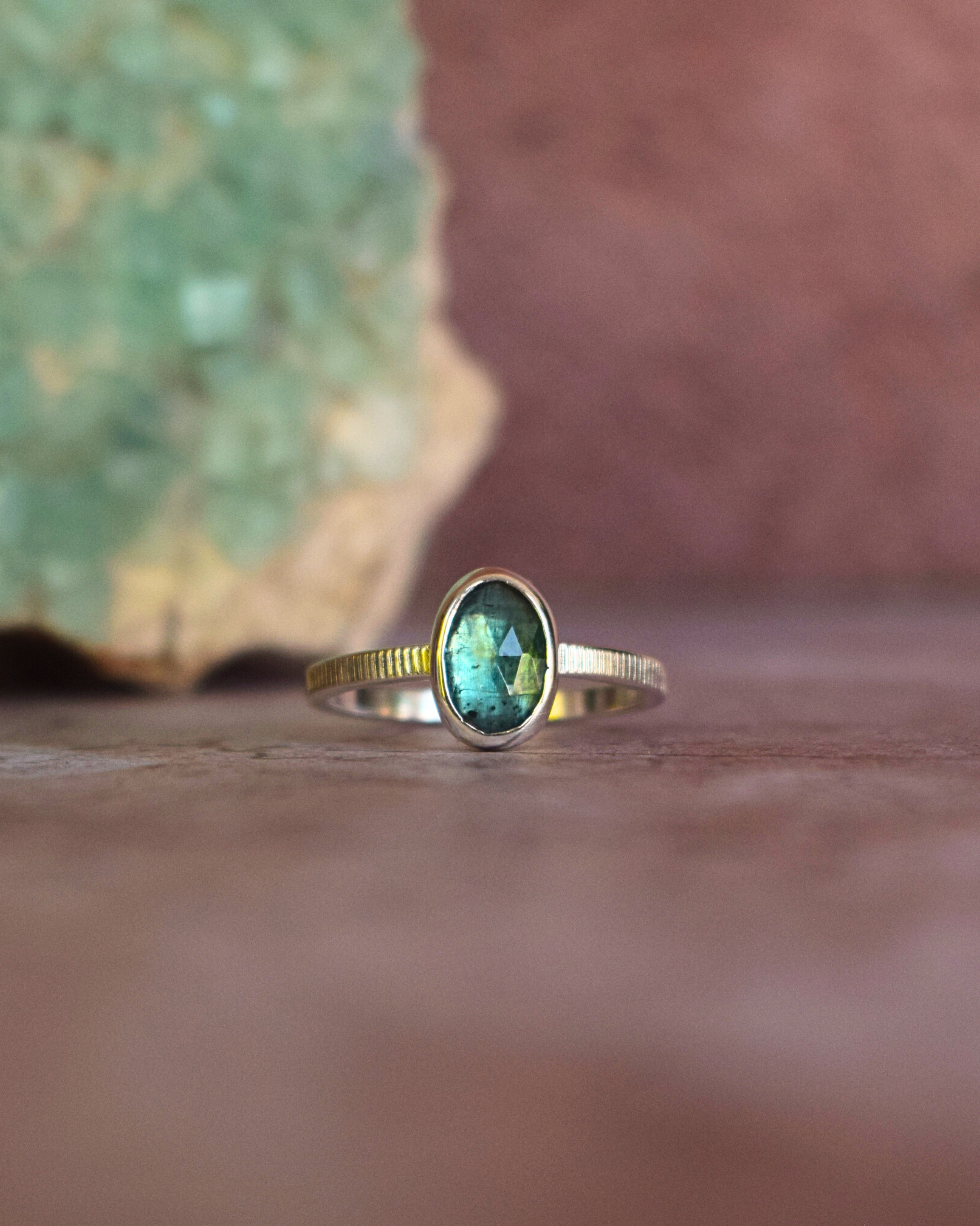 The Devotion Ring — Emerald Green Kyanite