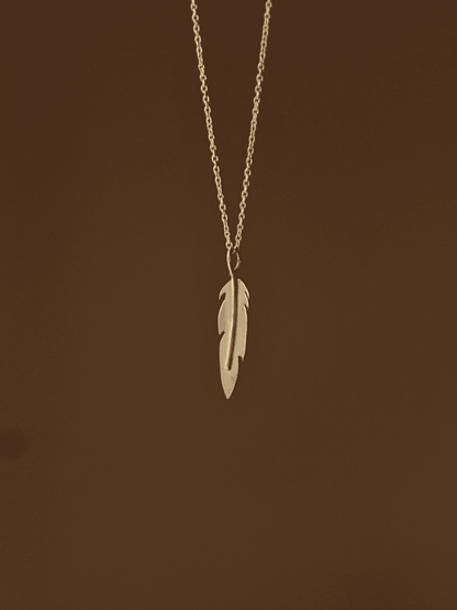 Silver Feather Necklace My Store 