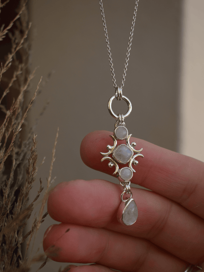 Midnight Pendant - Sterling Silver and Moonstone