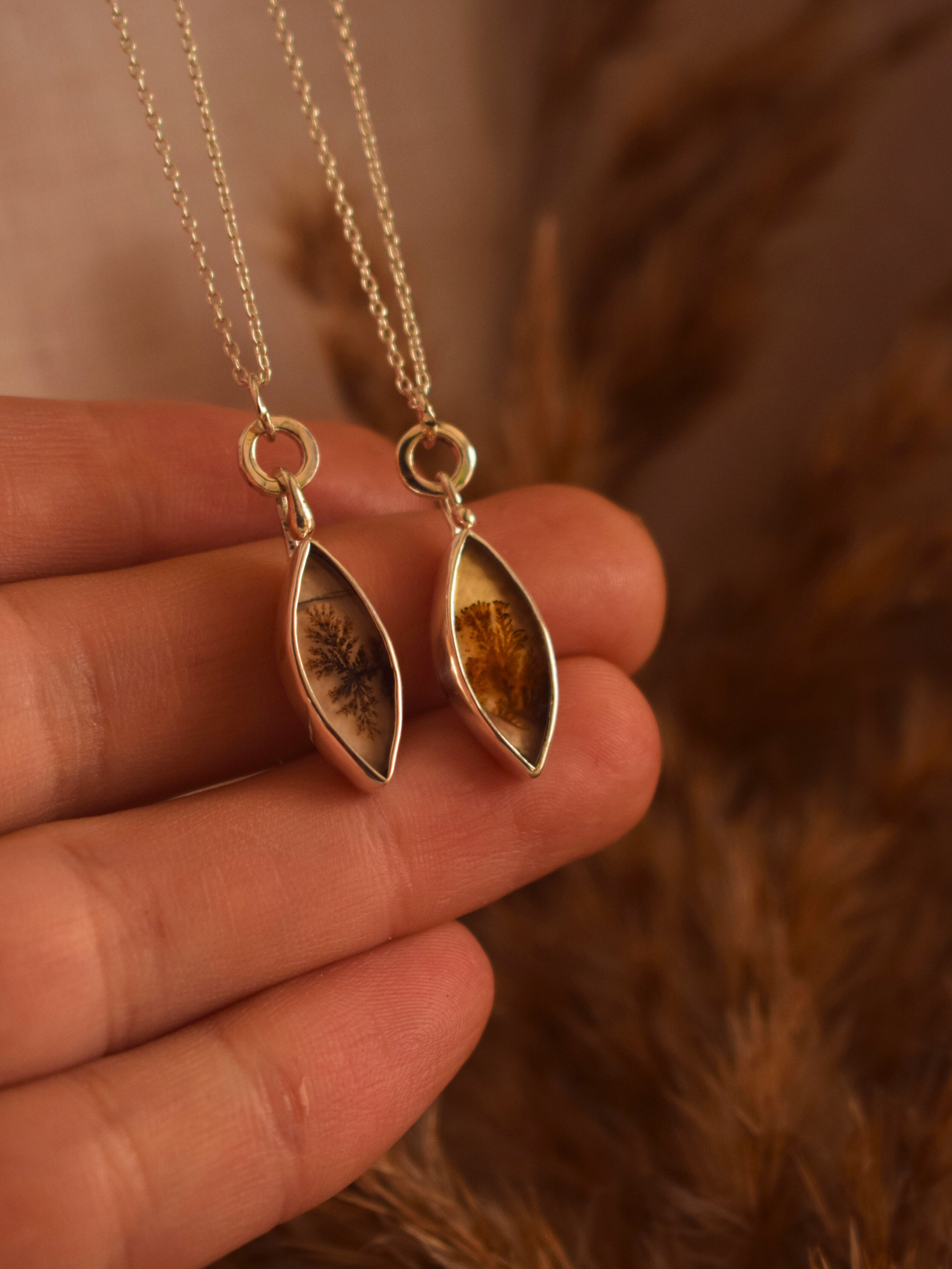 Sol Seed Necklace - Dendritic Agate 2