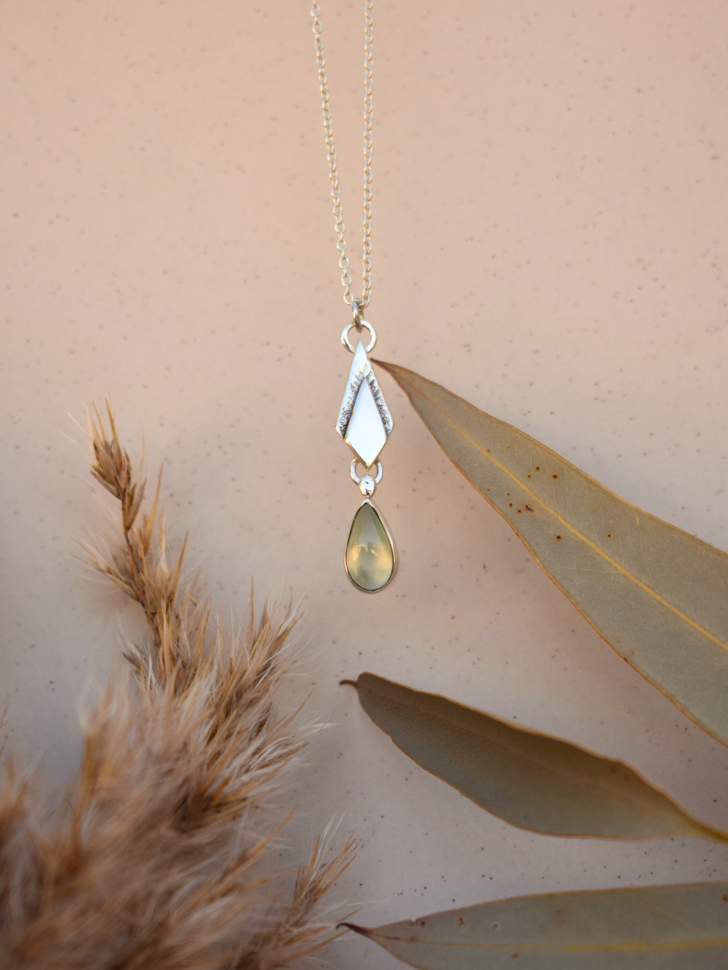 Gracefall Necklace - Prehnite