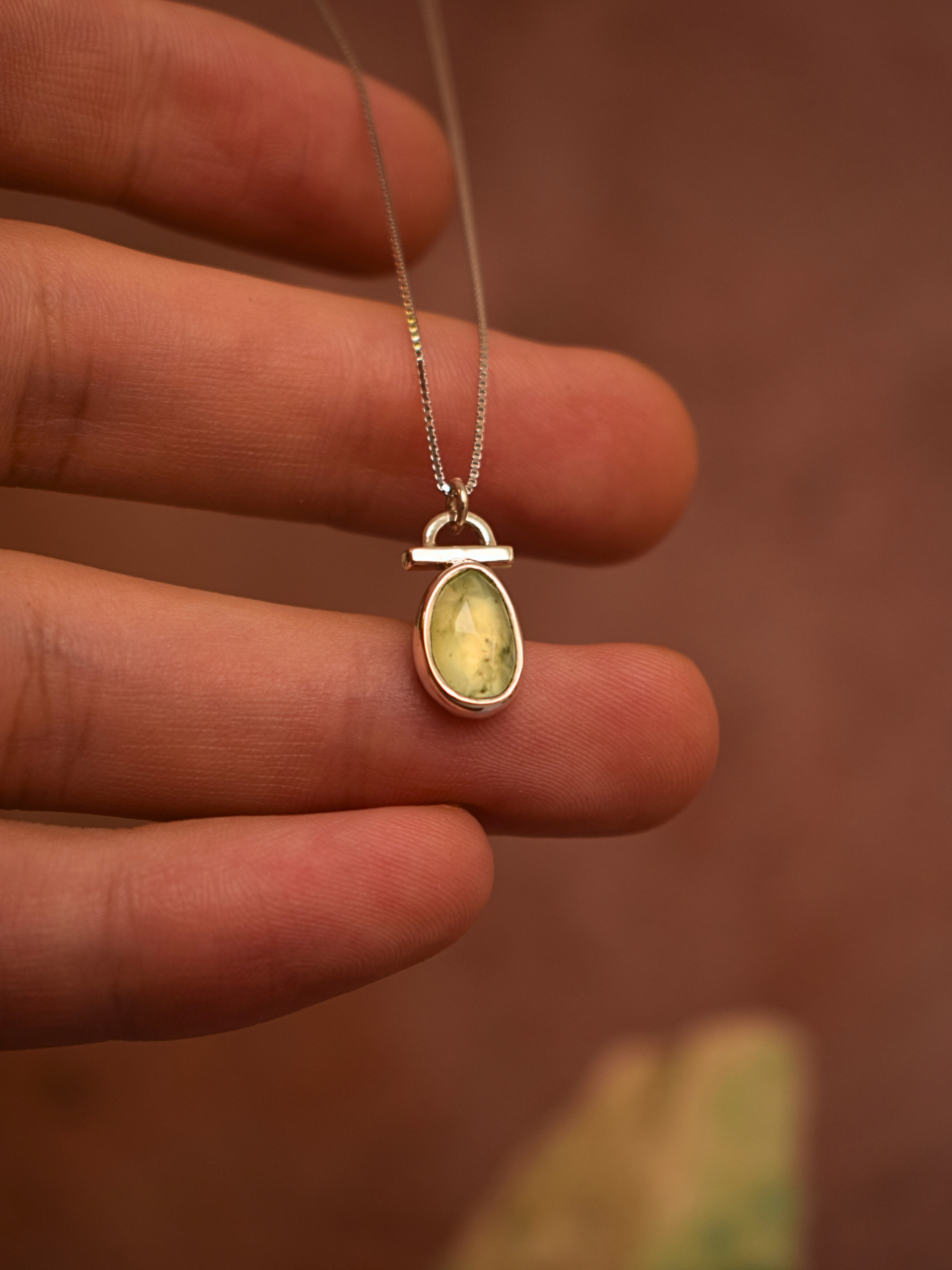 Nurture Pendant - Prehnite
