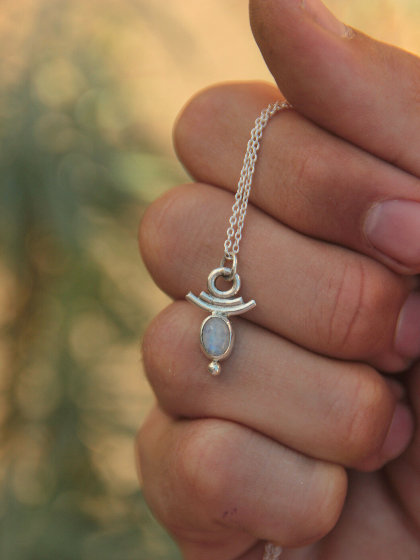 Divinity Necklace  - Sterling Silver Moonstone Necklace