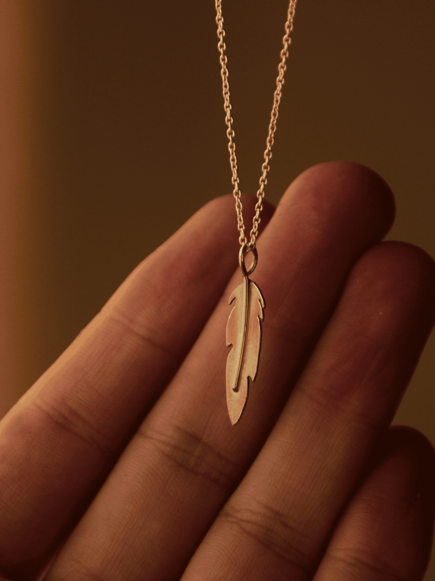 Silver Feather Necklace My Store 