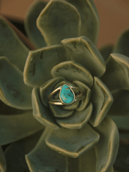 Double Banded Turquoise Ring