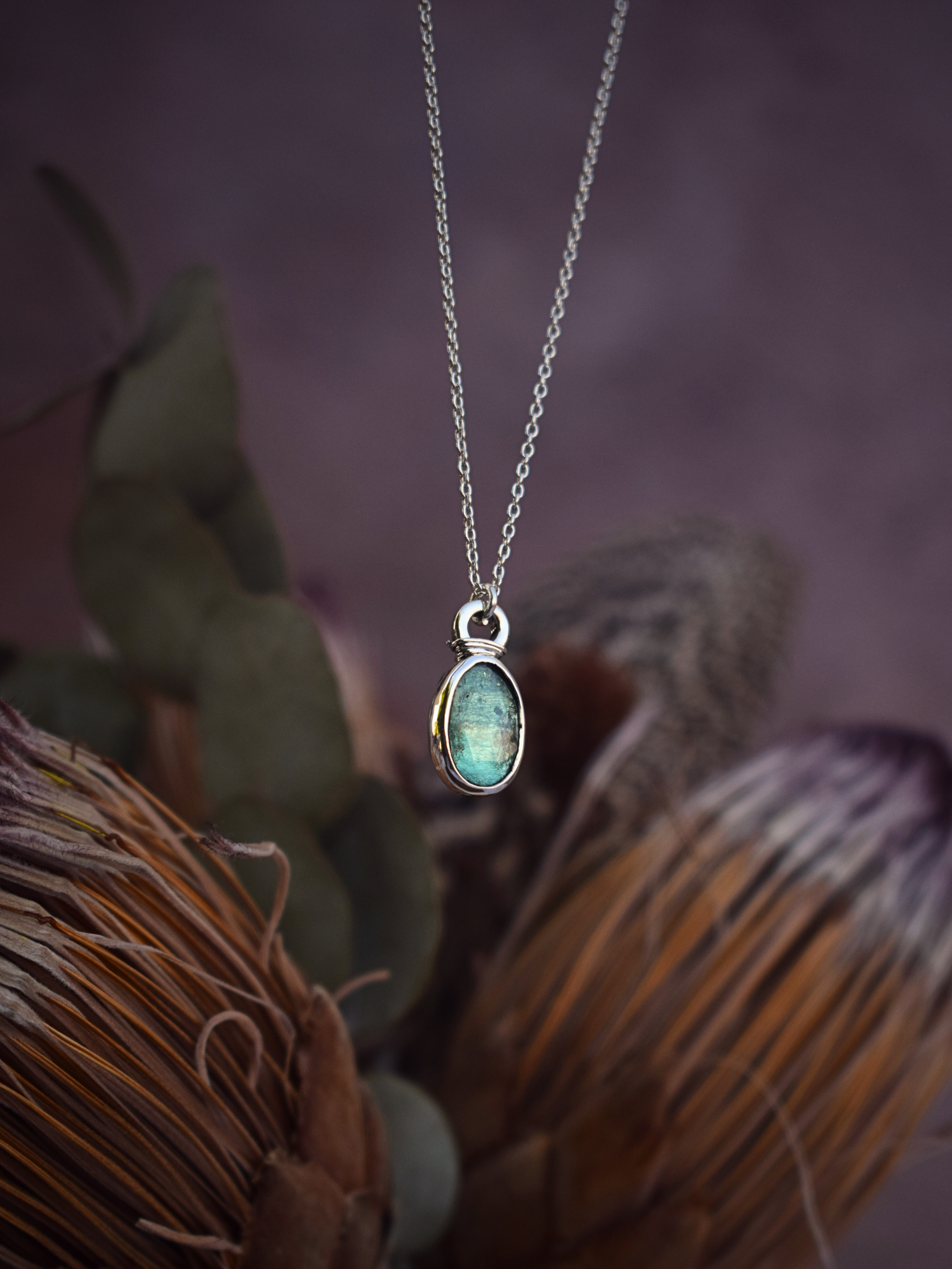Vessel Necklace | Emerald Green Kyanite