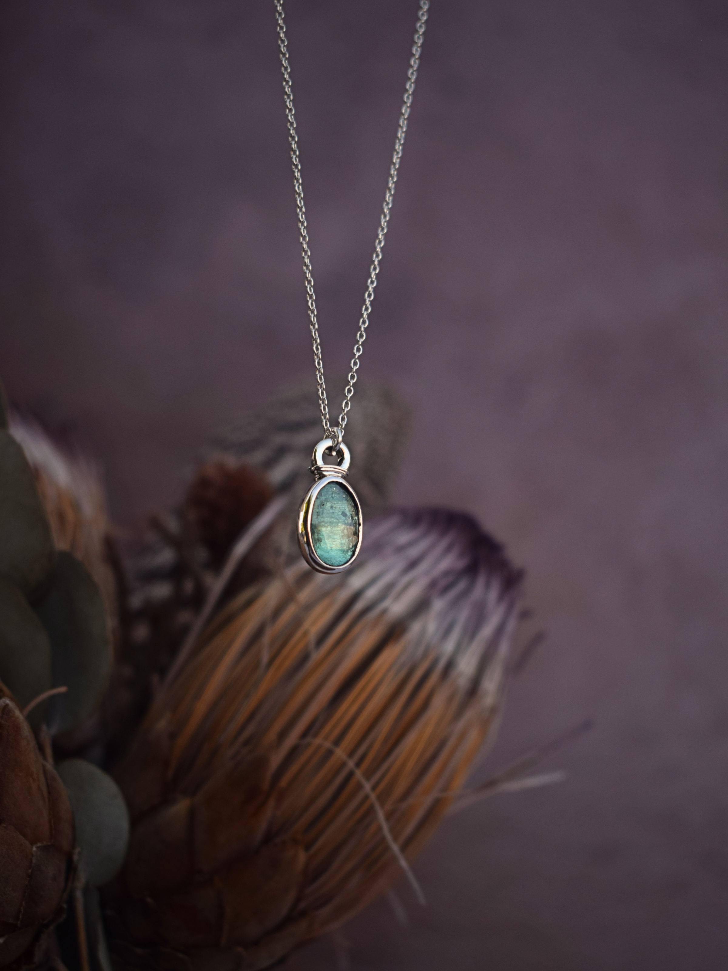 Vessel Necklace | Emerald Green Kyanite