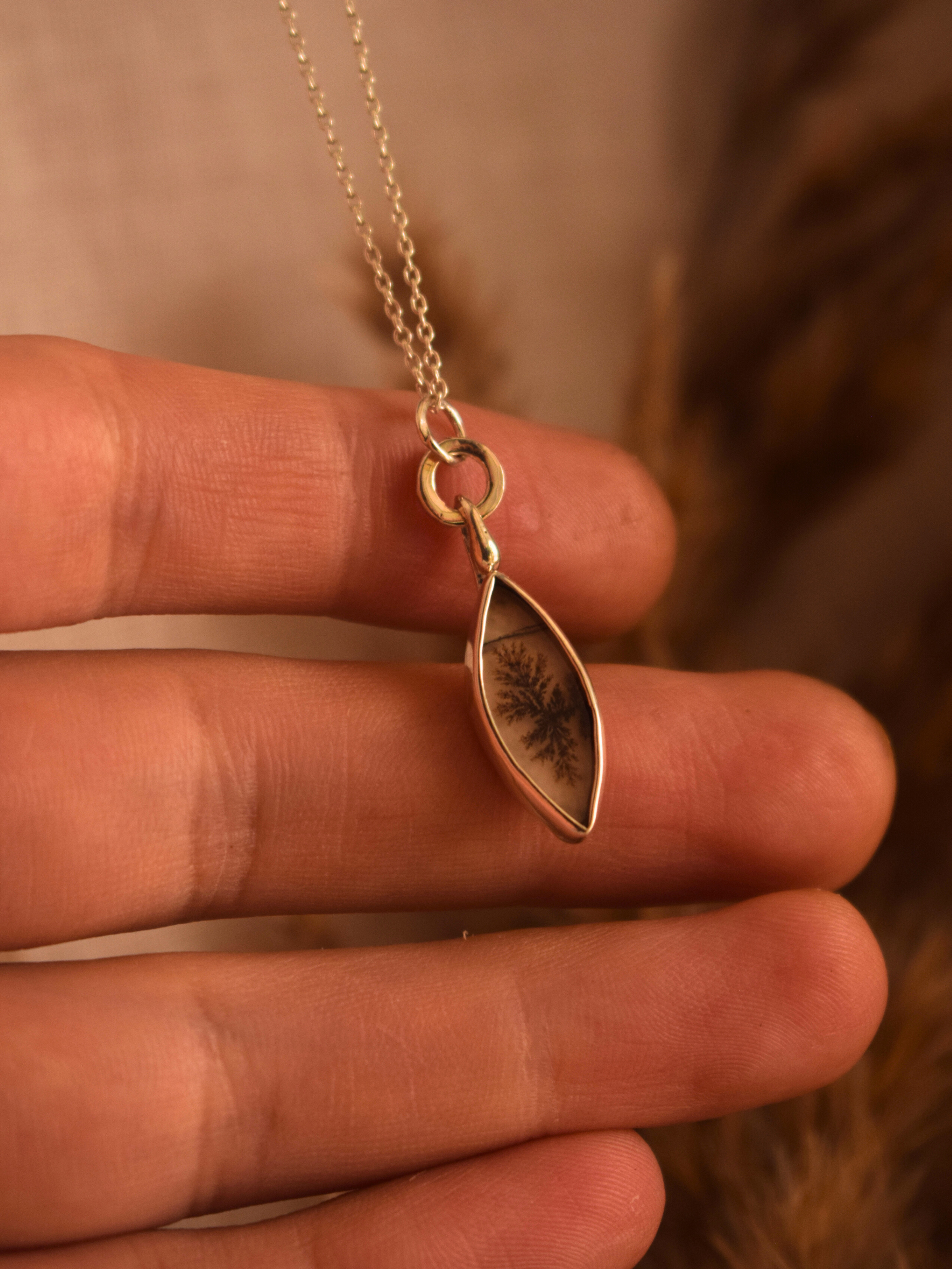 Sol Seed Necklace - Dendritic Agate 2