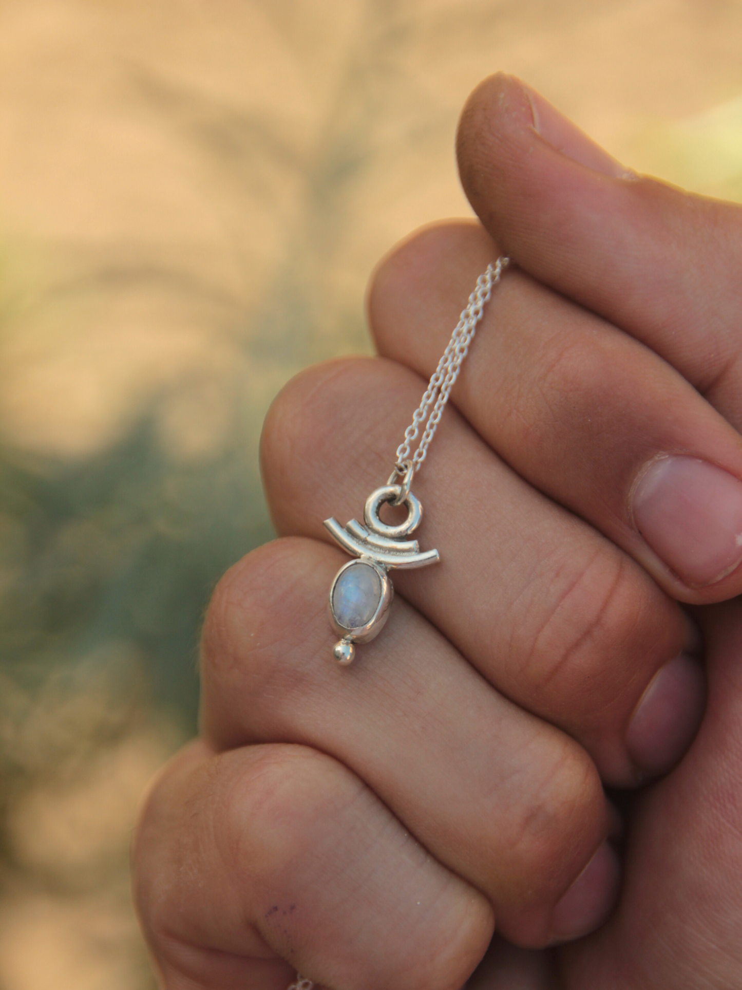 Divinity Necklace  - Sterling Silver Moonstone Necklace