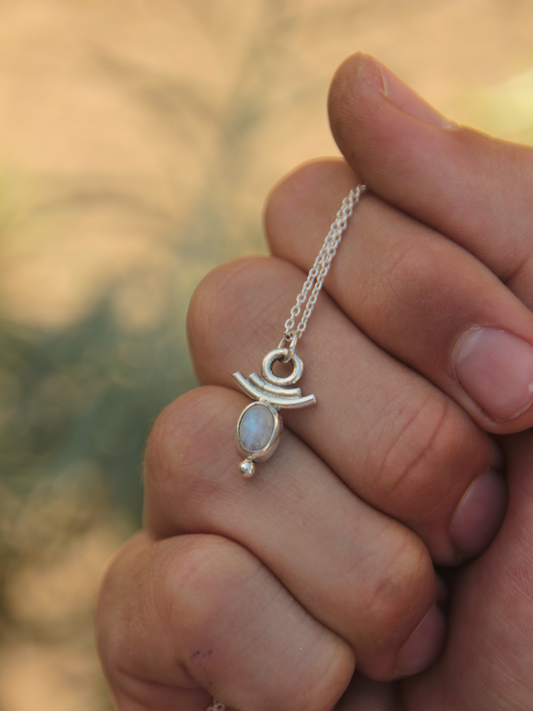 Divinity Necklace  - Sterling Silver Moonstone Necklace